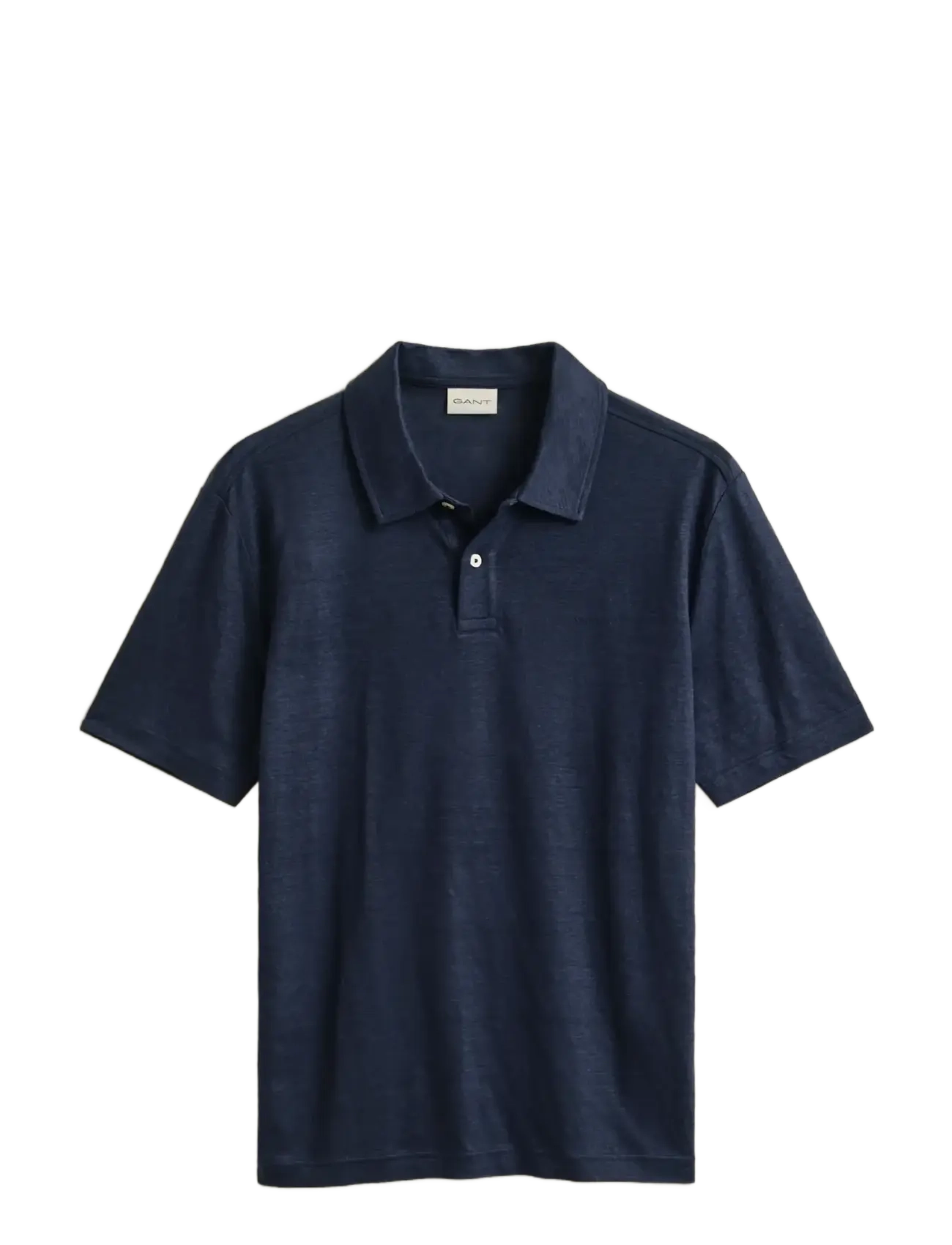 GANT Linen Ss Polo Blau - L - Herren