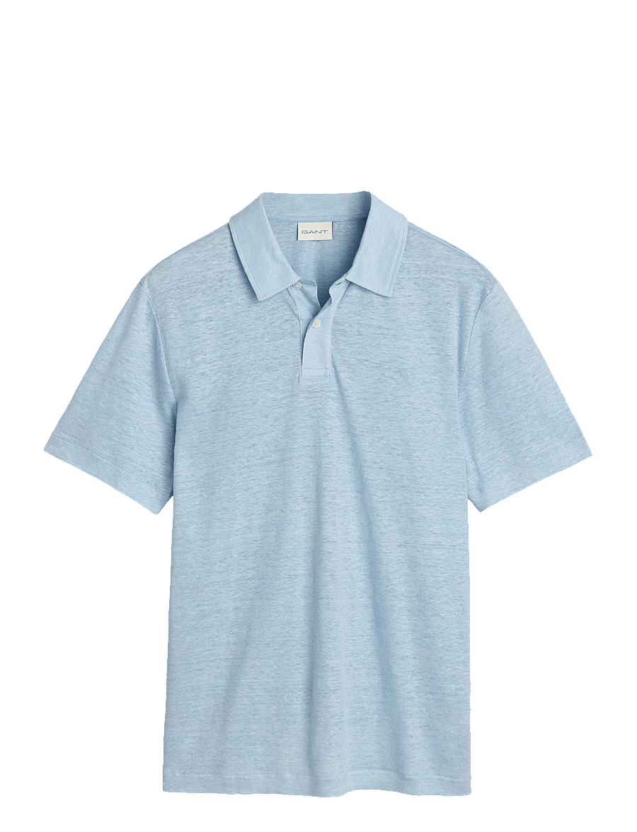 Gant - LINEN SS POLO - kortærmede poloer - fresh blue - 1