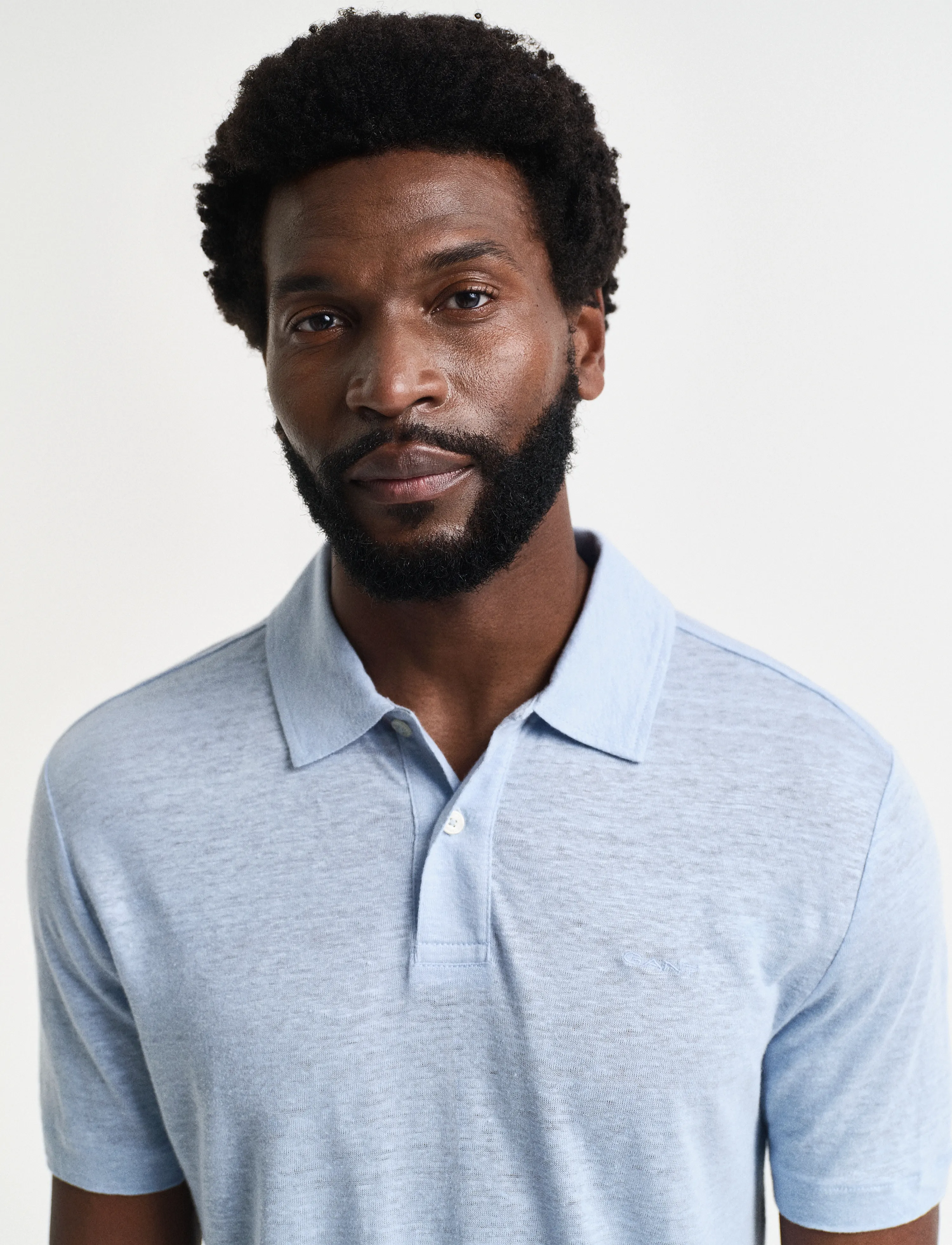 Gant - LINEN SS POLO - kortærmede poloer - fresh blue - 3