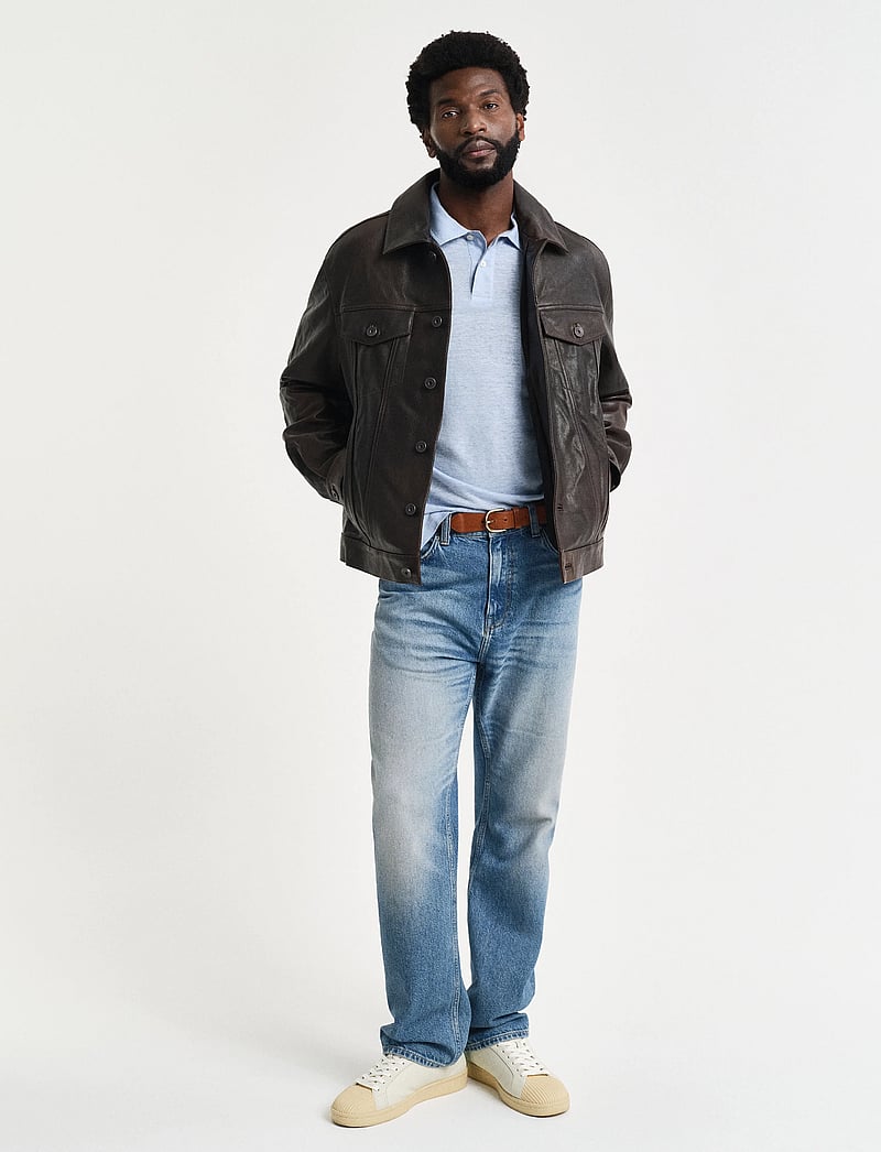 Gant - LINEN SS POLO - kurzärmelig - fresh blue - 4