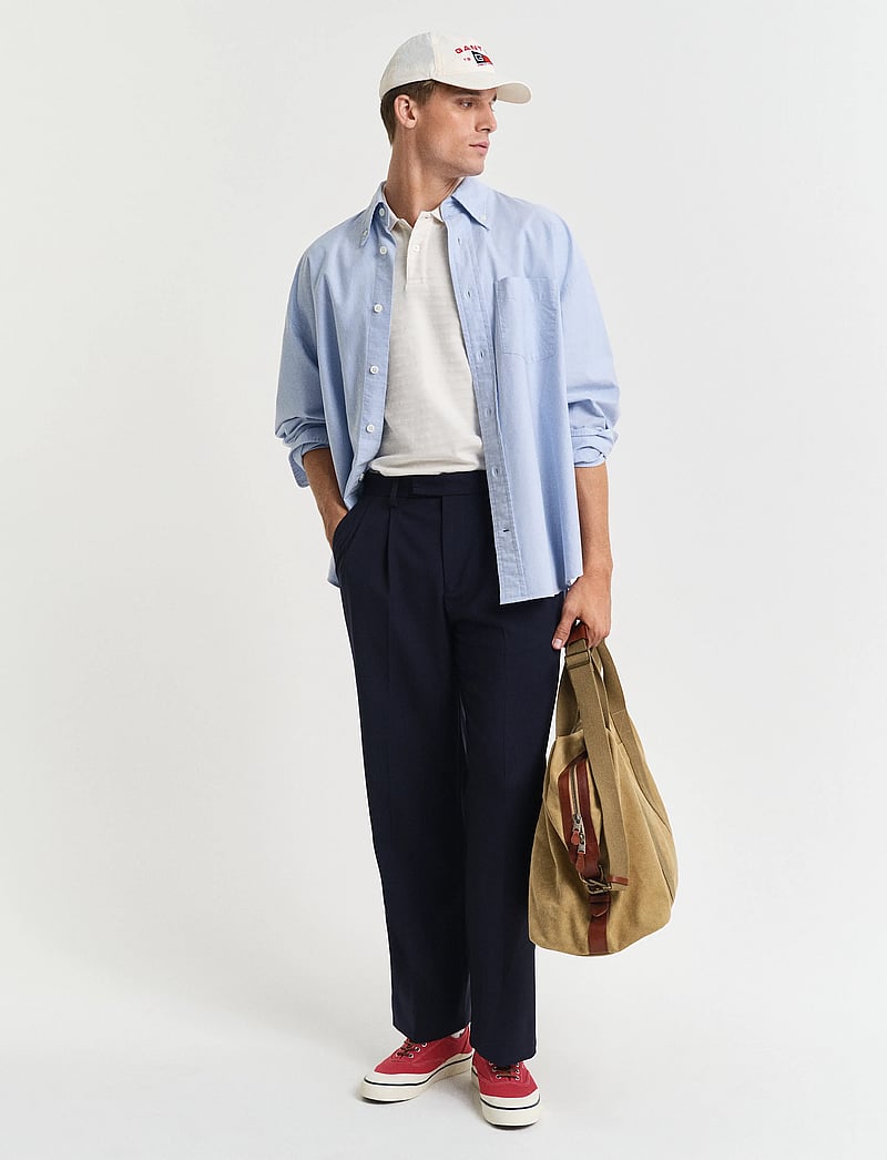 GANT - TEXTURE STRIPE POLO - kortærmede poloer - cream - 4