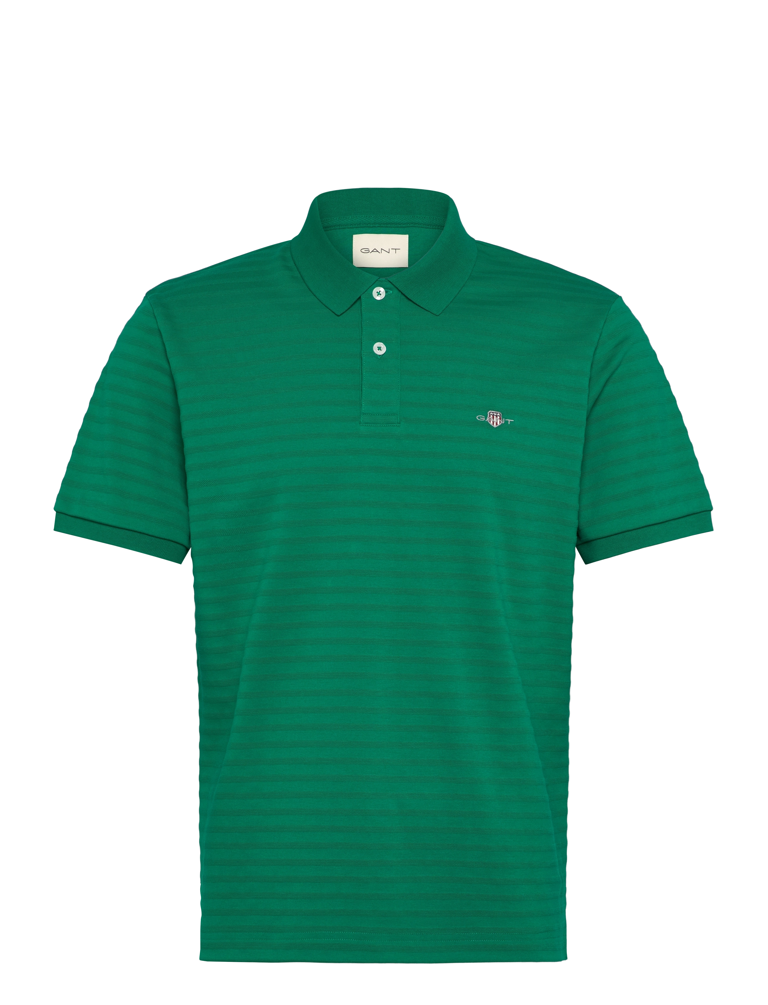Gant TEXTURE STRIPE POLO - Gant - DEEP GREEN / green