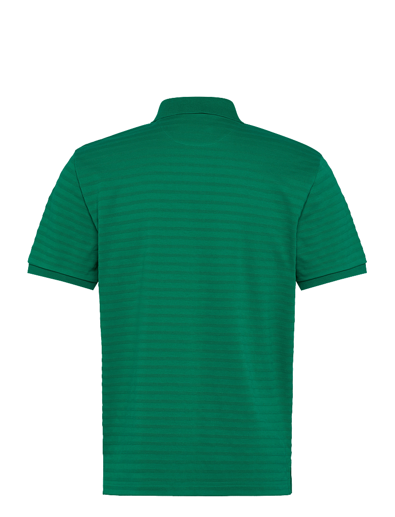 GANT - TEXTURE STRIPE POLO - kortærmede poloer - deep green - 1