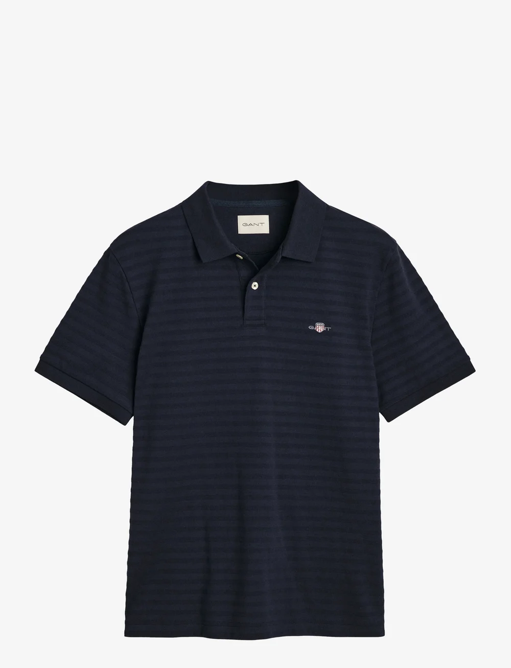 GANT - TEXTURE STRIPE POLO - short-sleeved polos - evening blue - 0