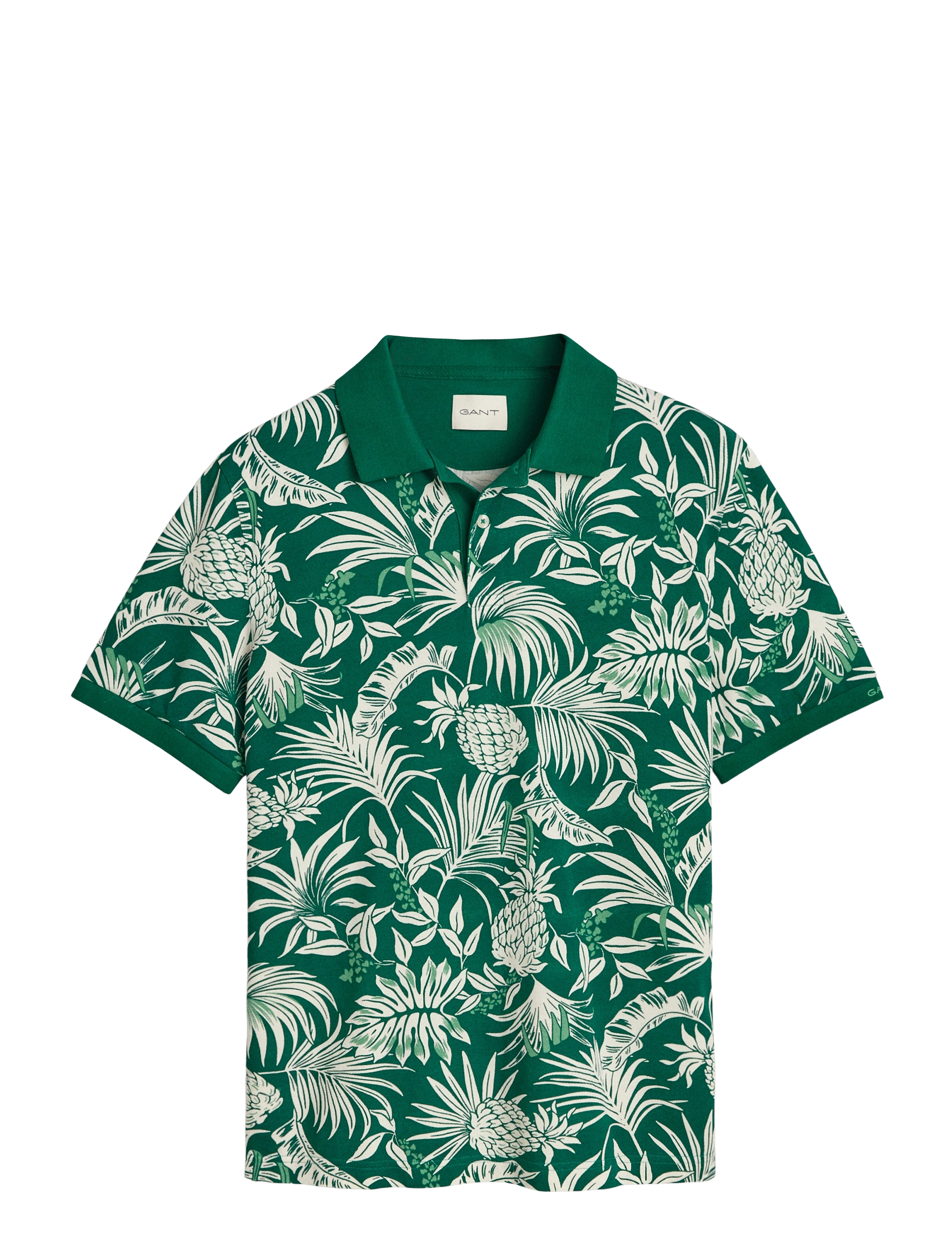 Gant PRINTED SS POLO - GANT - DEEP GREEN / green