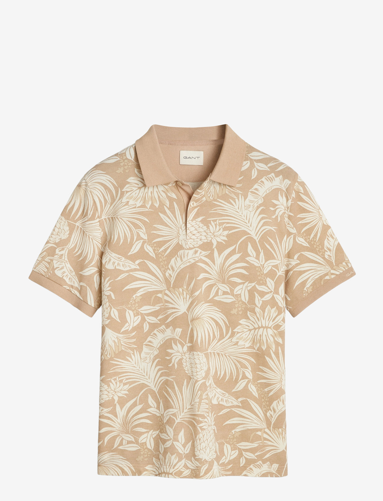 GANT - PRINTED SS POLO - lühikeste varrukatega polod - dry sand - 1
