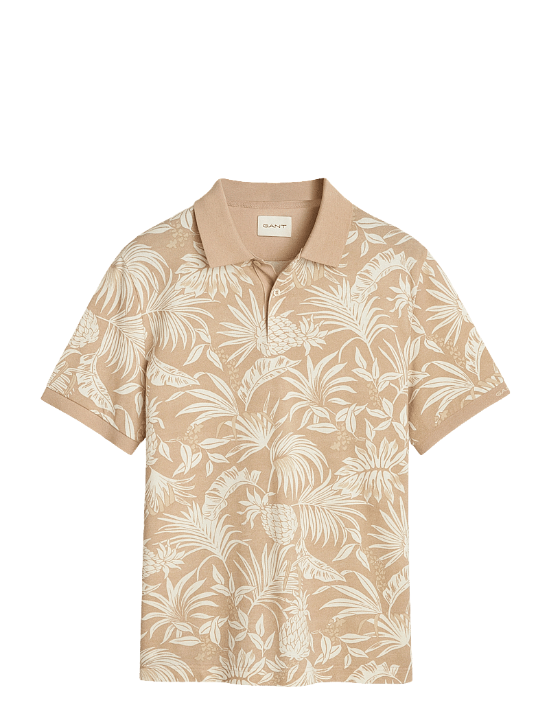 Gant - PRINTED SS POLO - kurzärmelig - dry sand - 1