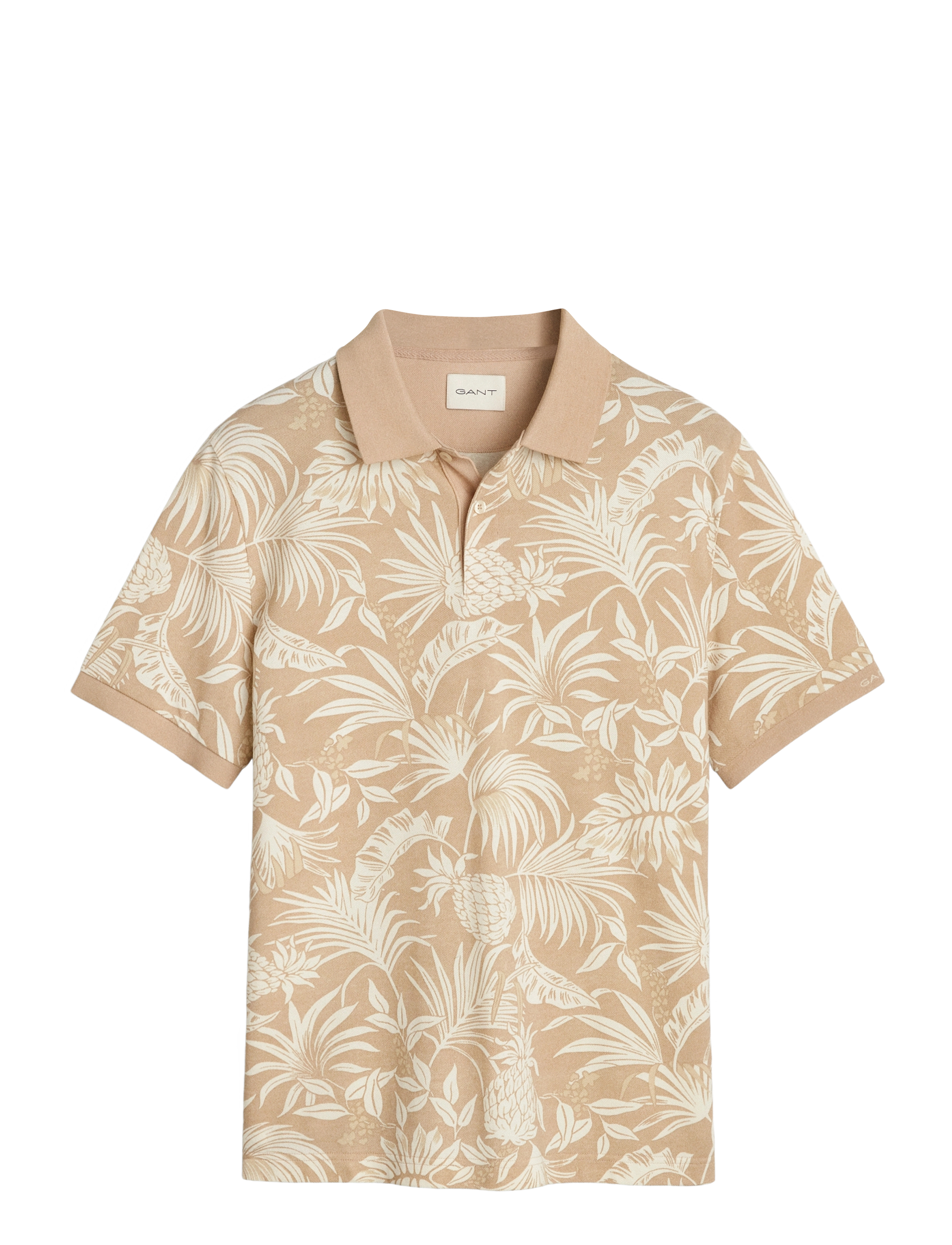 Gant PRINTED SS POLO - GANT - DRY SAND / beige
