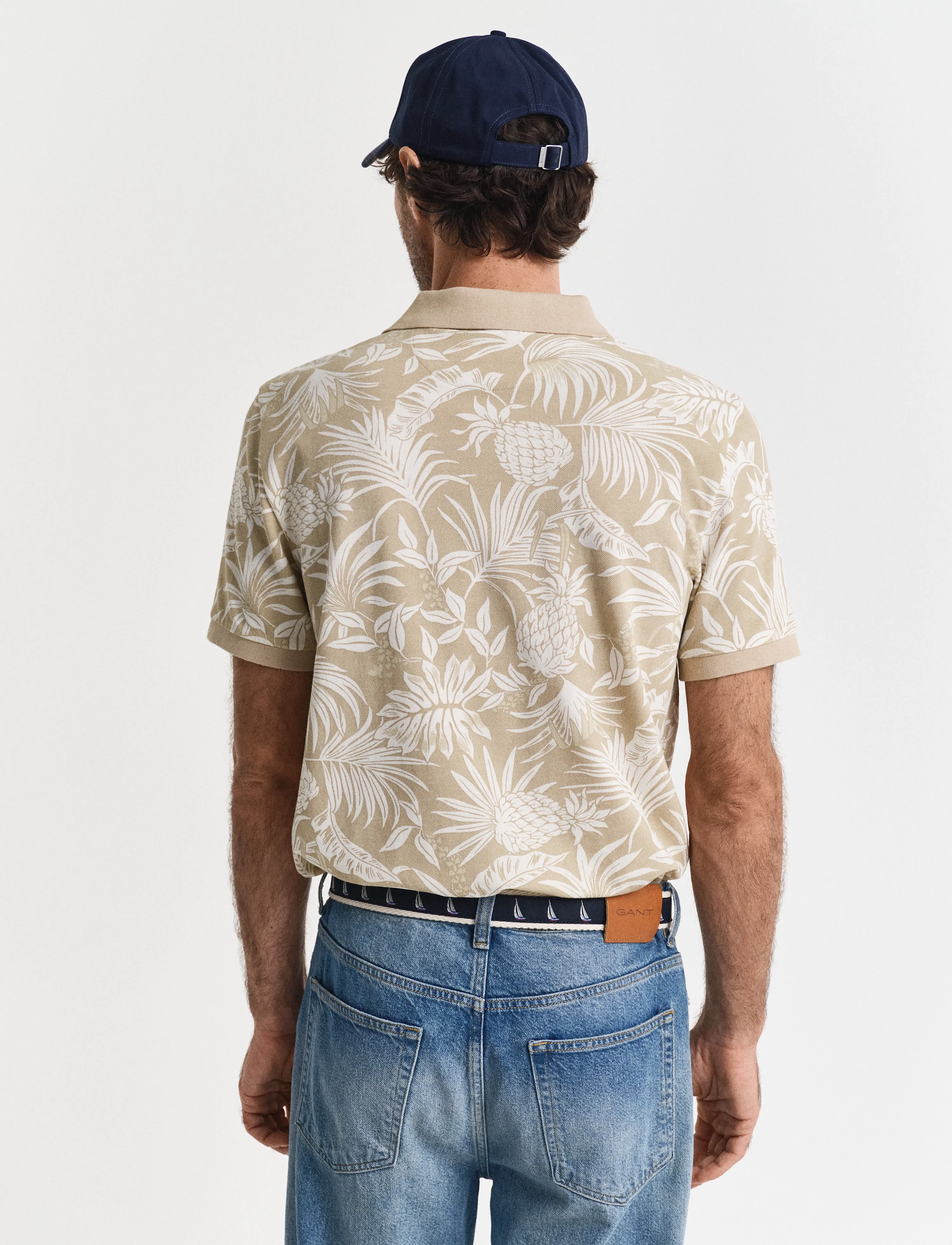 Gant - PRINTED SS POLO - lühikeste varrukatega polod - dry sand - 2