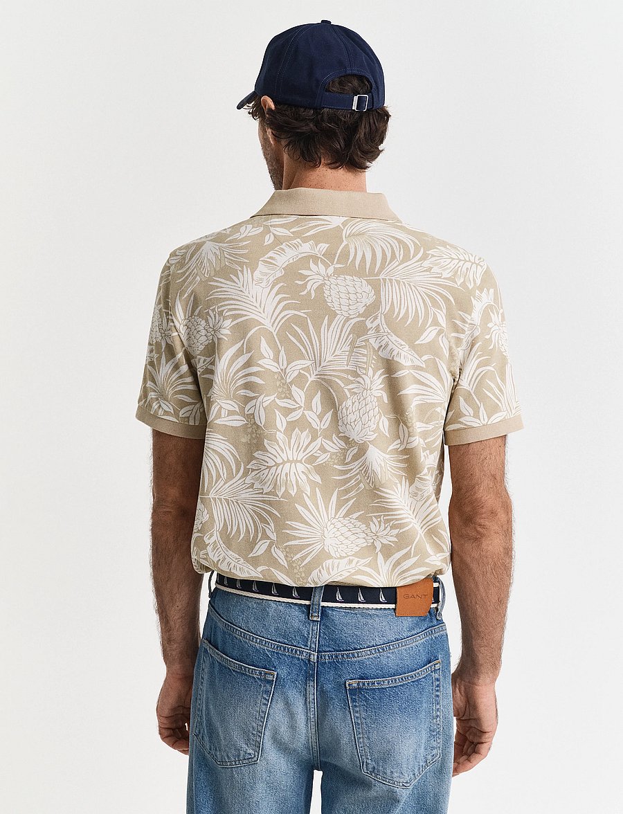 Gant - PRINTED SS POLO - kurzärmelig - dry sand - 2