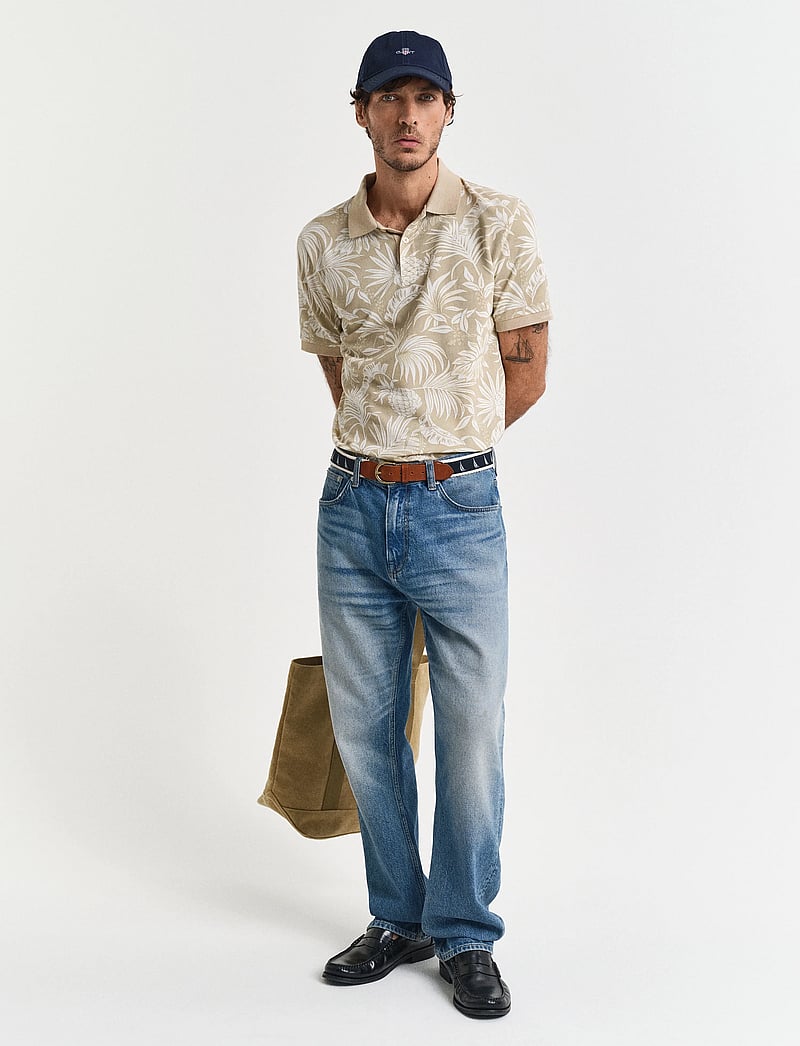 Gant - PRINTED SS POLO - kurzärmelig - dry sand - 4