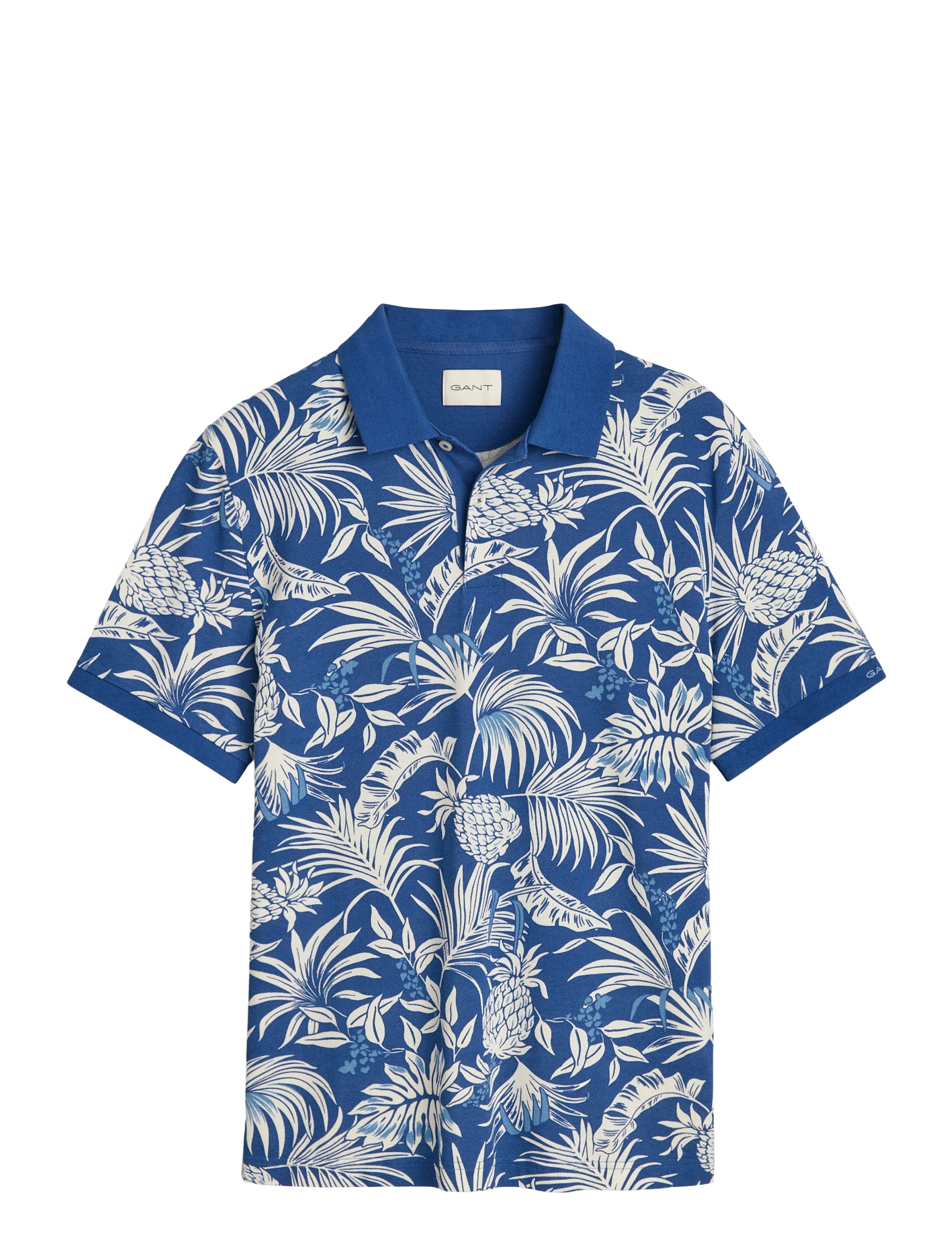 Gant PRINTED SS POLO - Kortärmade pikéer - RICH BLUE / blue