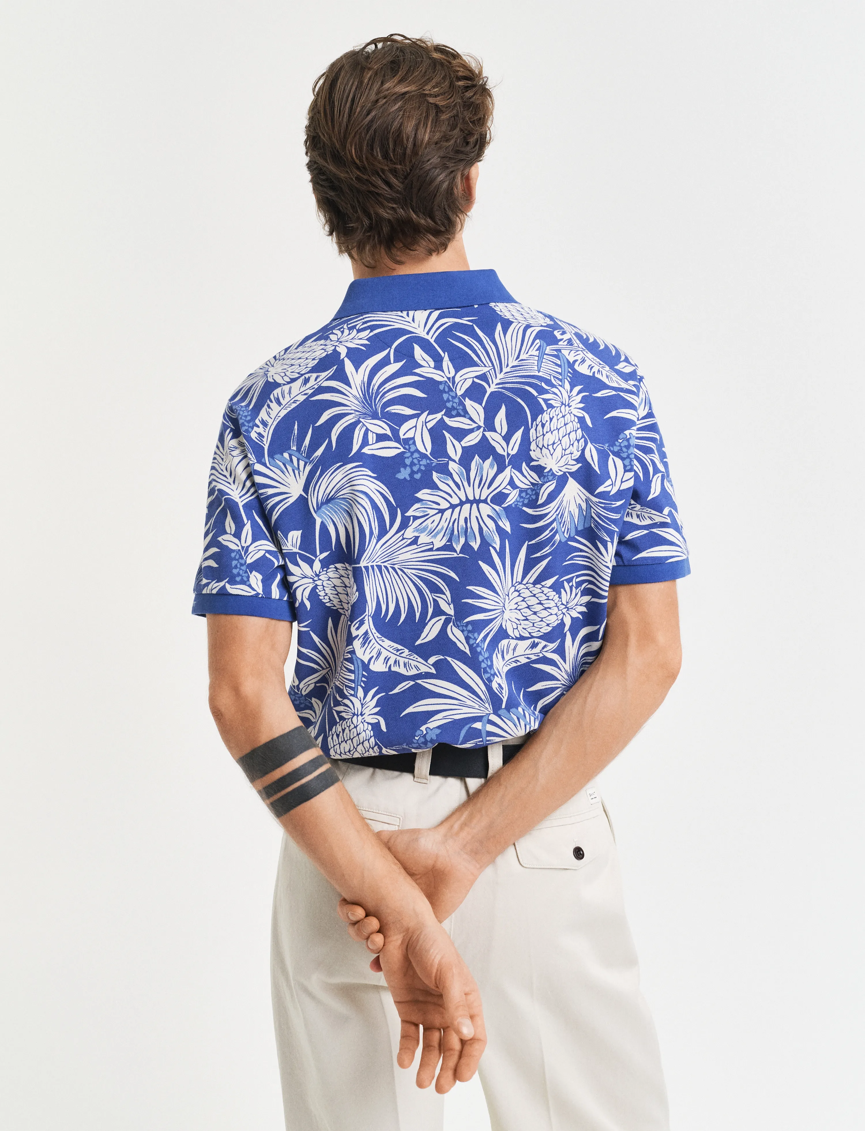 Gant - PRINTED SS POLO - kortærmede poloer - rich blue - 2