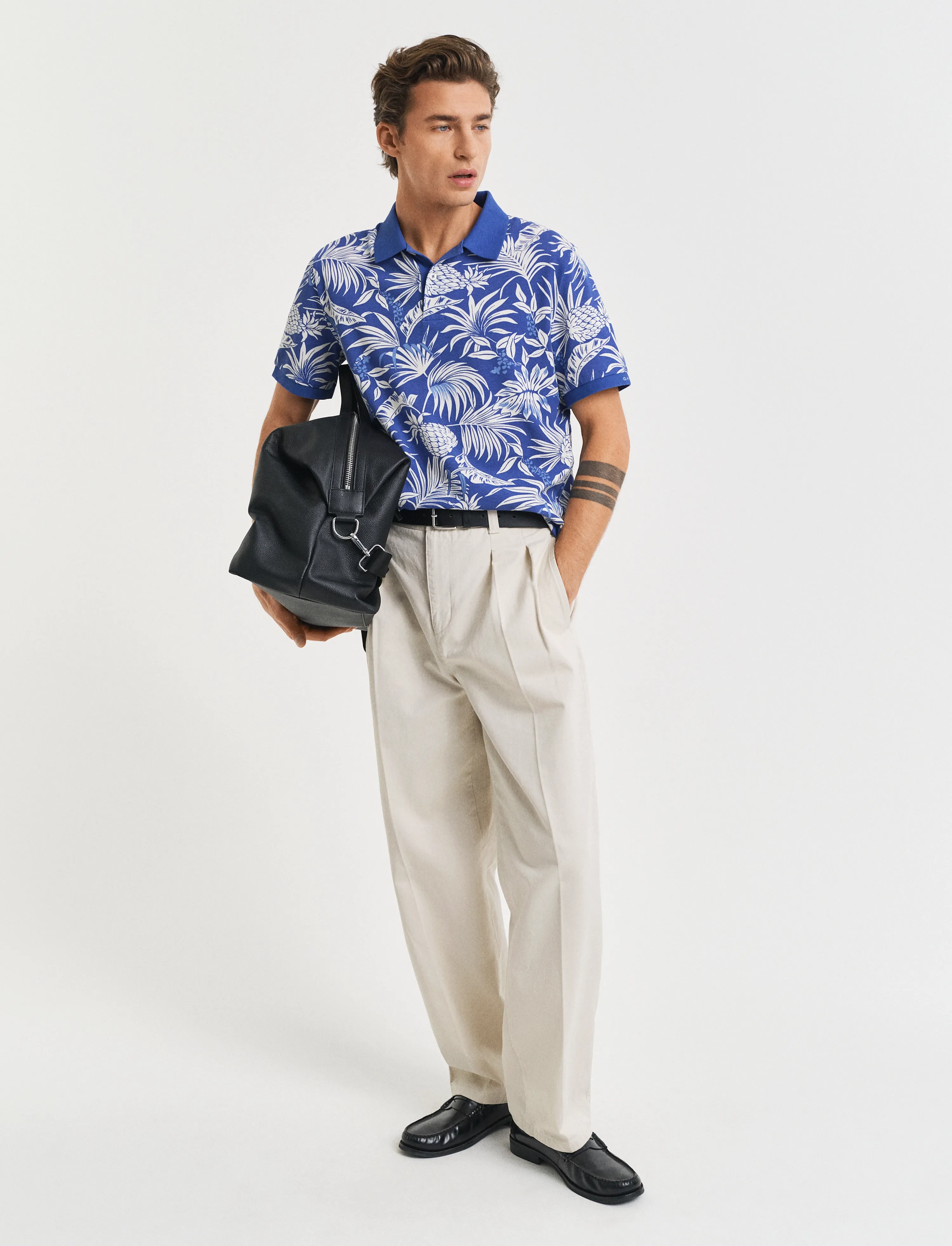 Gant - PRINTED SS POLO - kortærmede poloer - rich blue - 4
