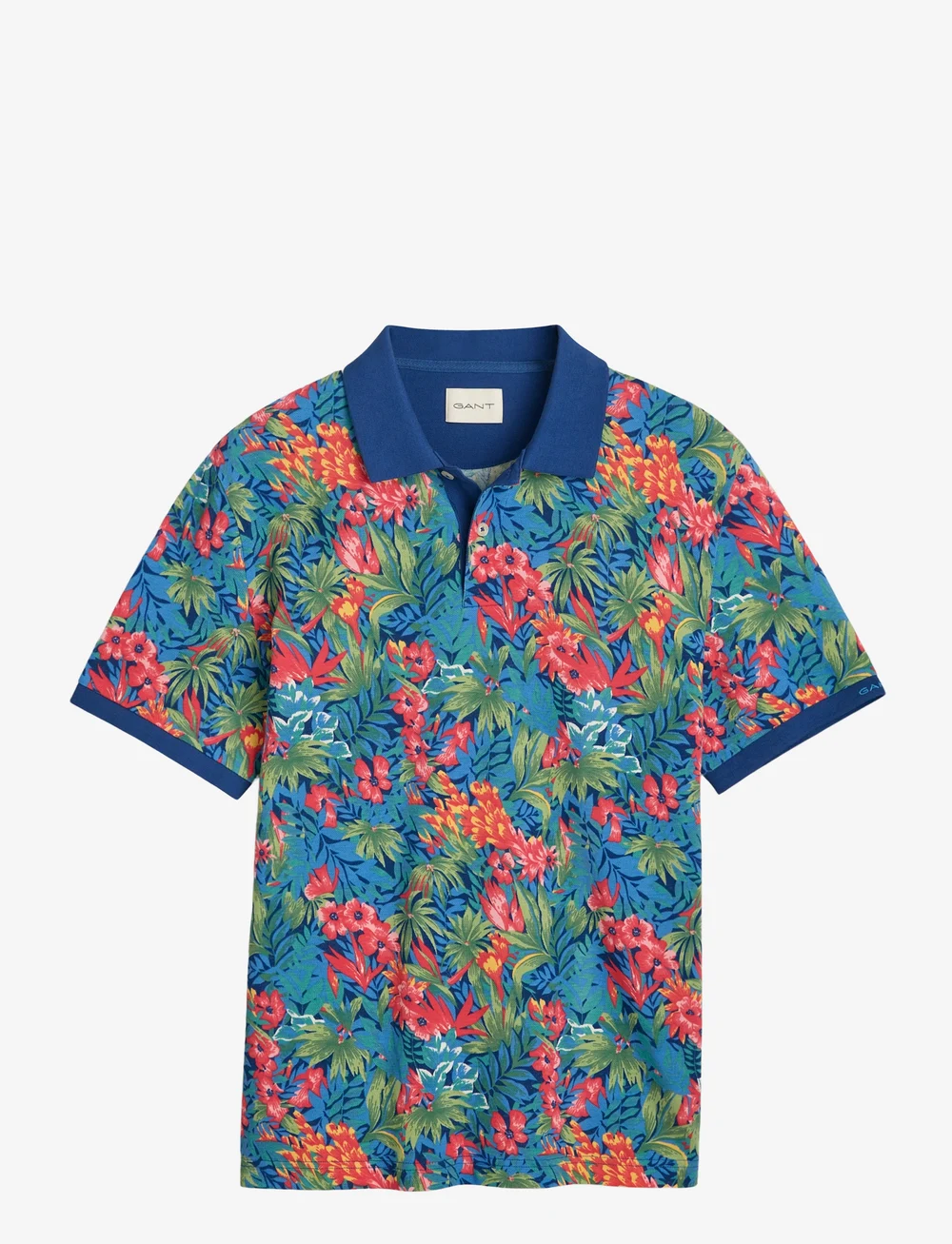 GANT - PRINTED SS POLO - kortærmede poloer - deep cobalt - 1