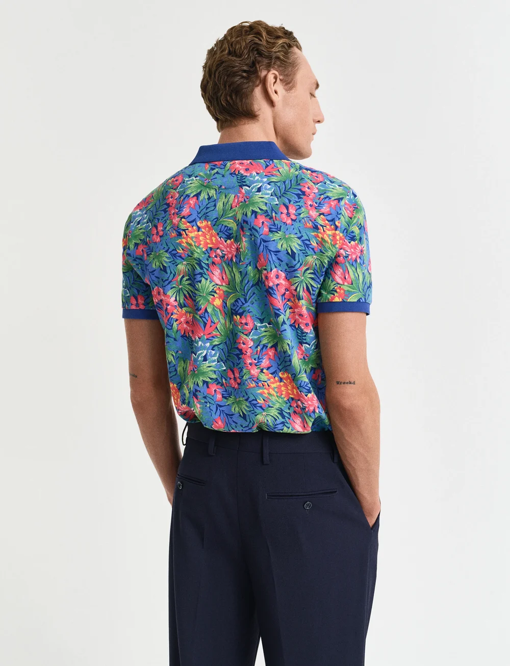 GANT - PRINTED SS POLO - kortærmede poloer - deep cobalt - 2