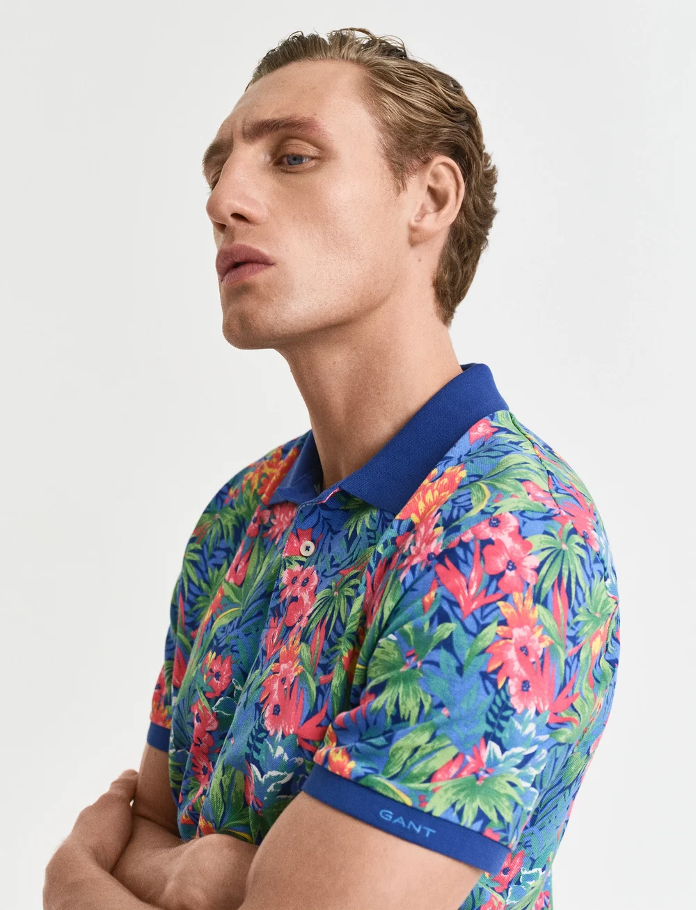 GANT - PRINTED SS POLO - kortærmede poloer - deep cobalt - 3