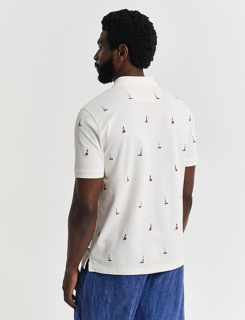GANT - EMBROIDERED GRAPHIC POLO - kortærmede poloer - cream - 2