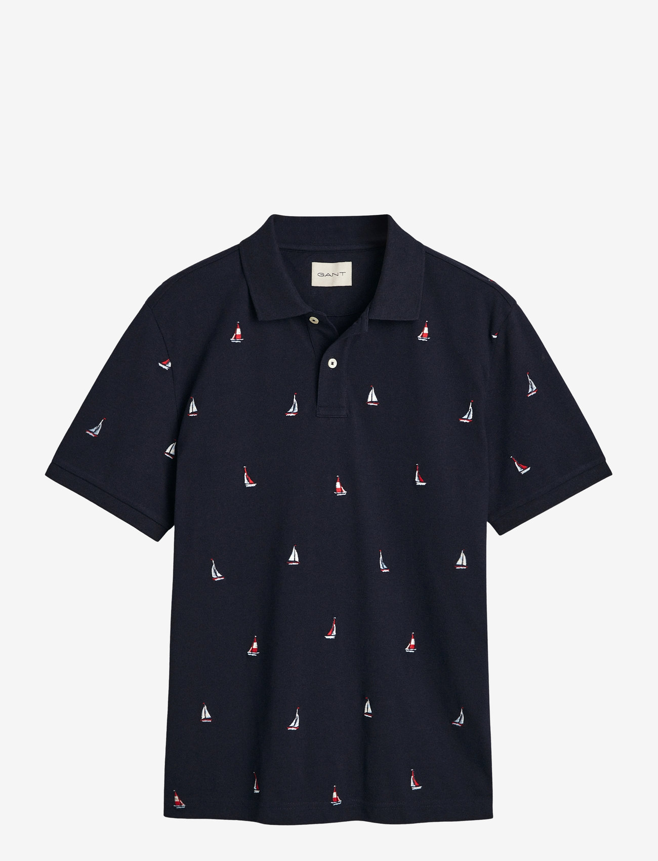 GANT - EMBROIDERED GRAPHIC POLO - evening blue - 1