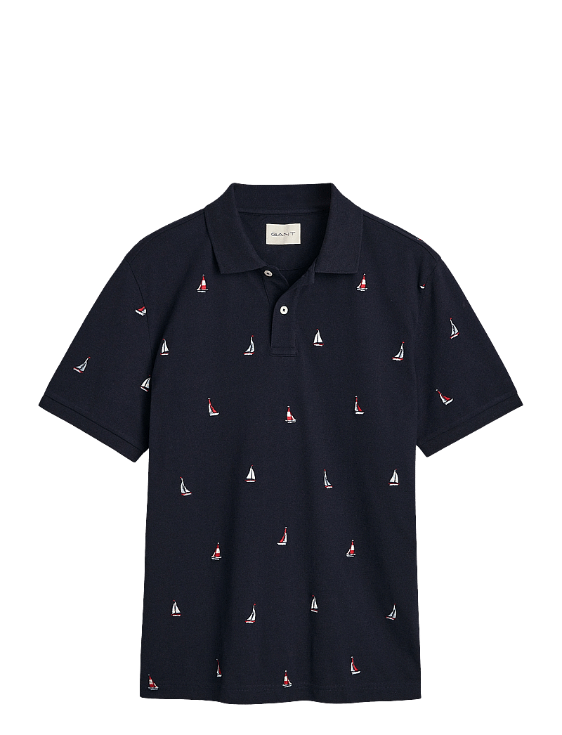 GANT - EMBROIDERED GRAPHIC POLO - evening blue - 1