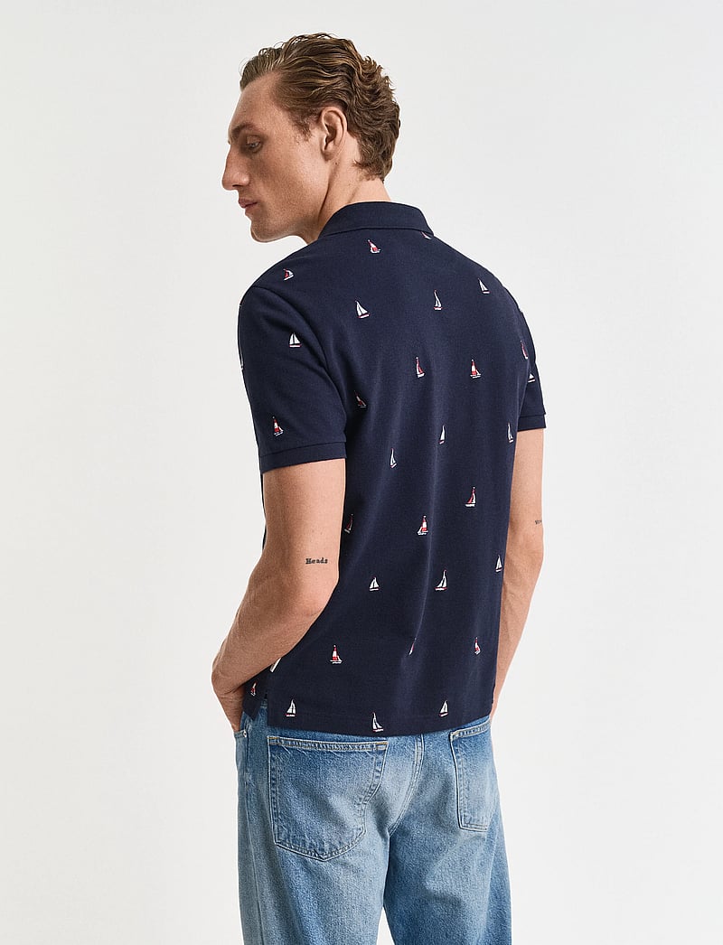 GANT - EMBROIDERED GRAPHIC POLO - evening blue - 2