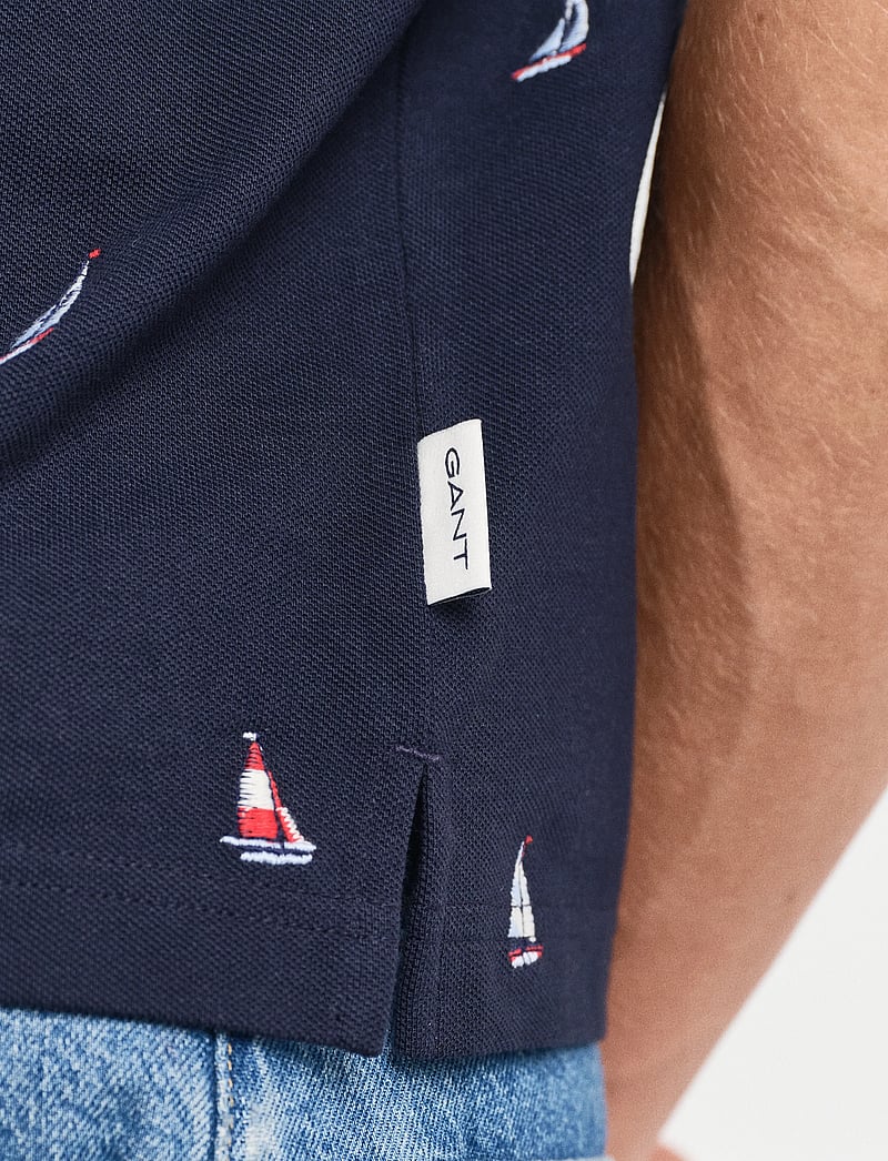 GANT - EMBROIDERED GRAPHIC POLO - evening blue - 3