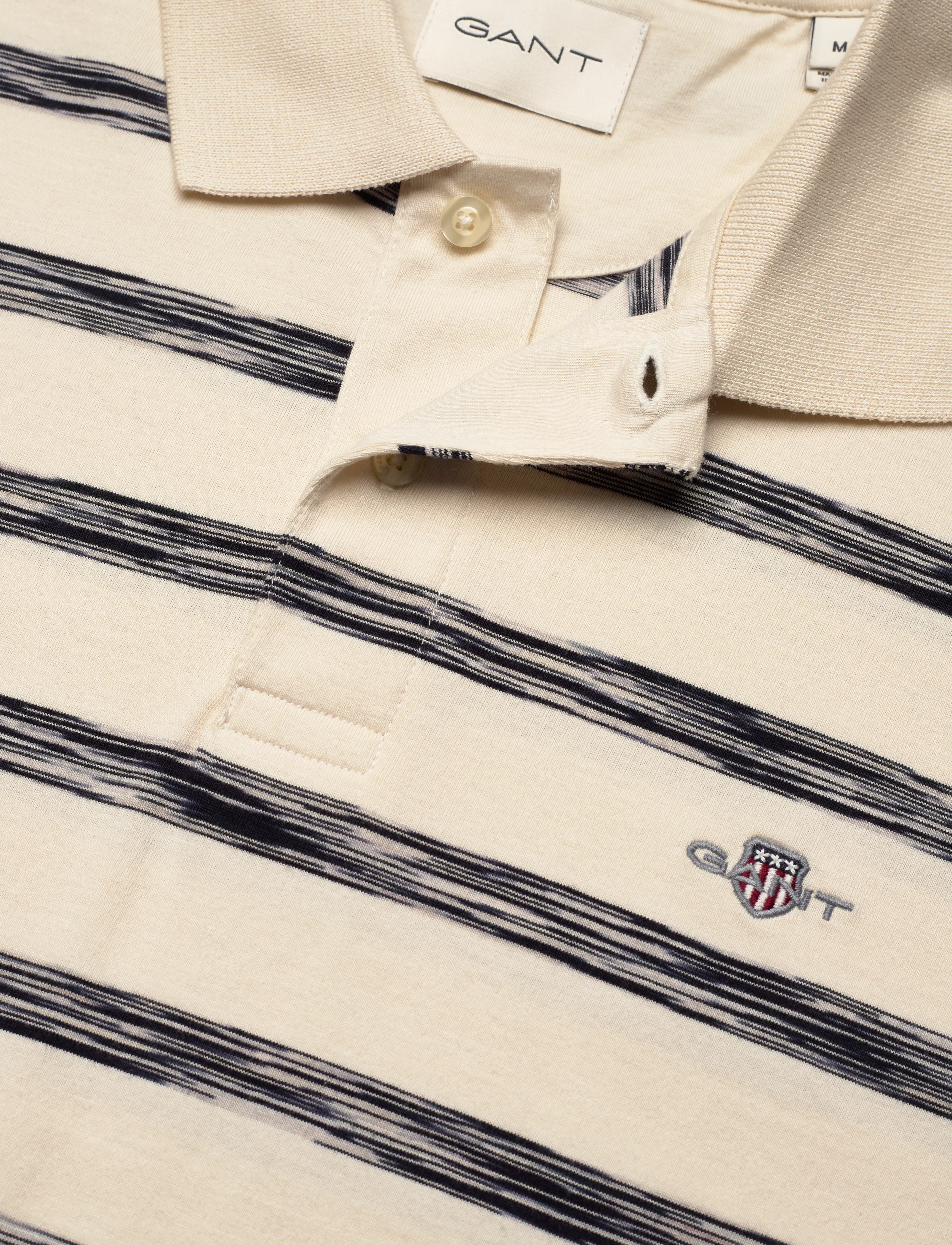 Gant - STRIPED POLO - kortærmede poloer - cream - 2