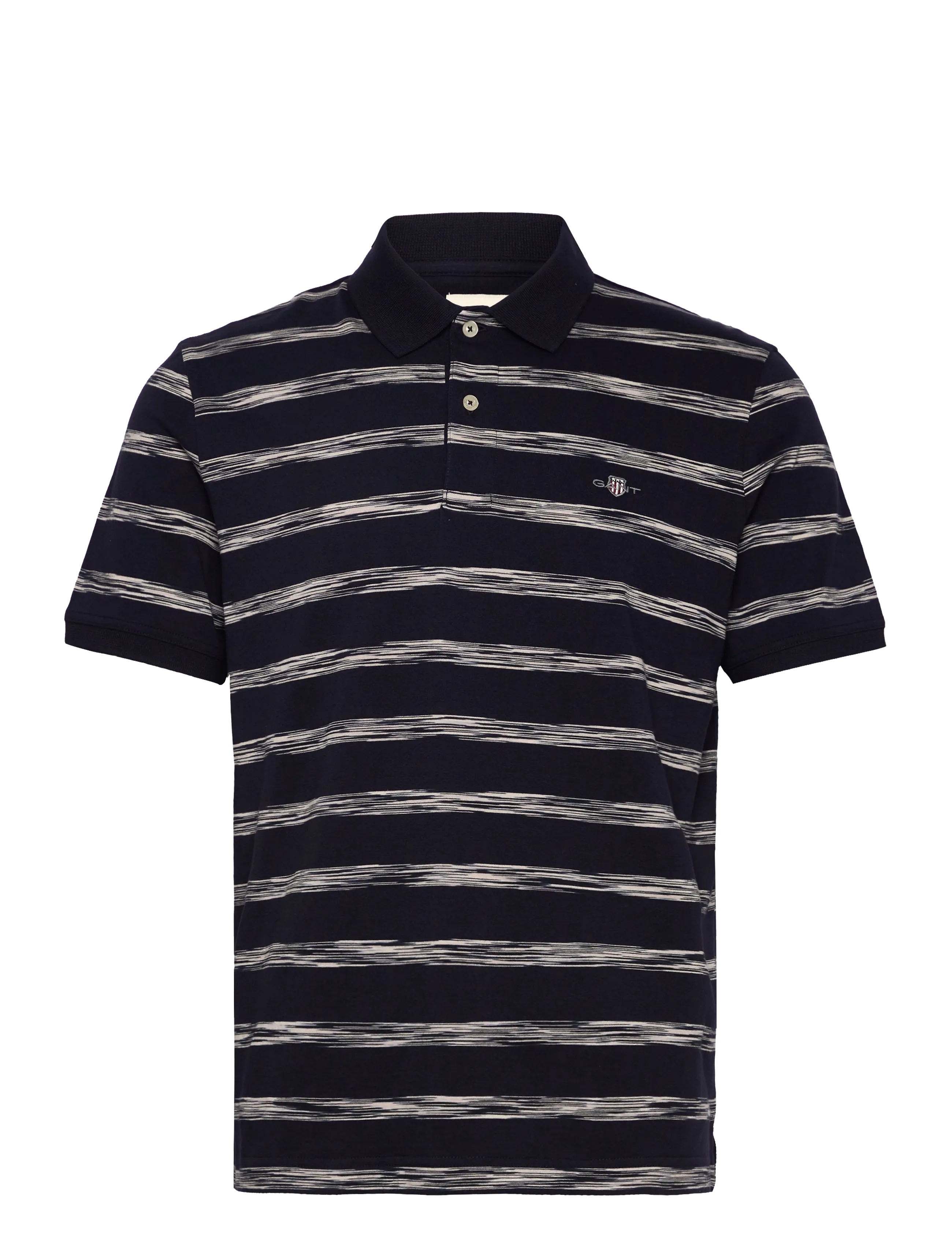 Gant STRIPED POLO - Poloer - EVENING BLUE / black