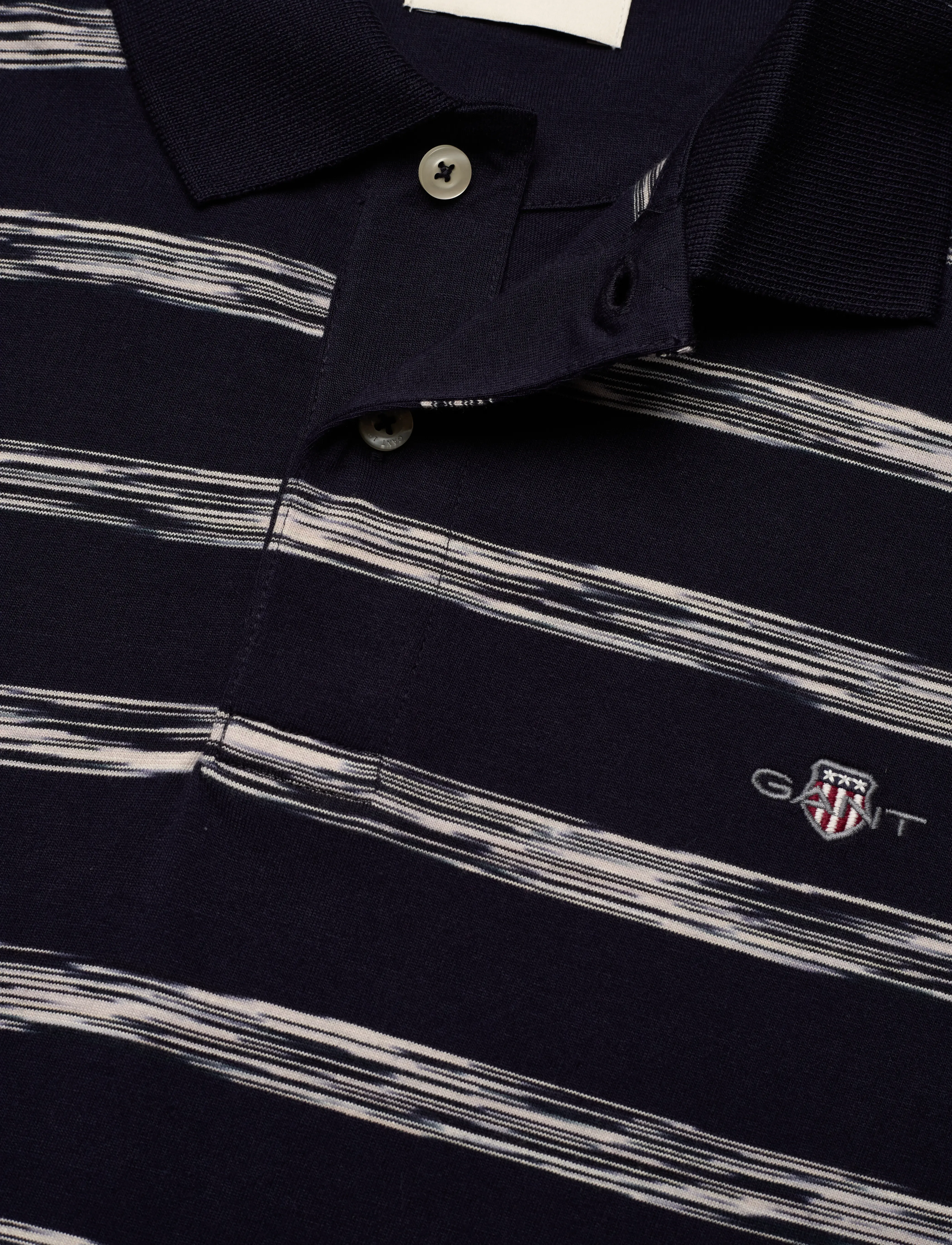 Gant - STRIPED POLO - kortærmede poloer - evening blue - 2