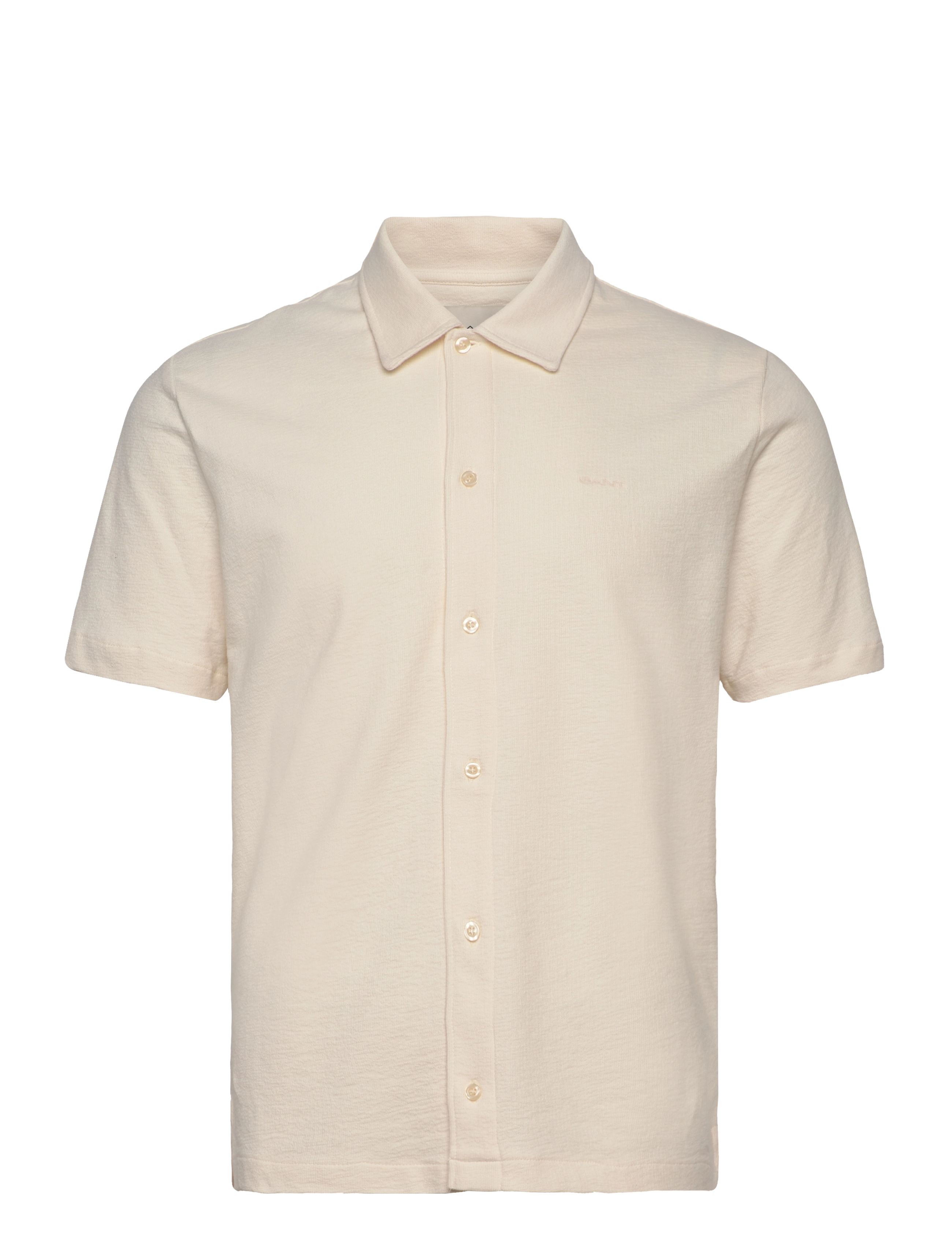 Gant TEXTURED SS SHIRT - Deals - CREAM / beige