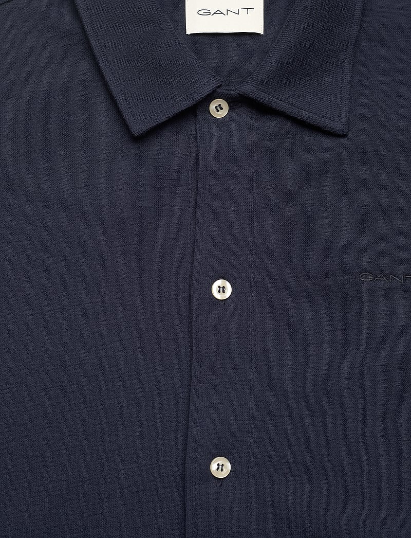 GANT - TEXTURED SS SHIRT - kortærmede skjorter - evening blue - 3