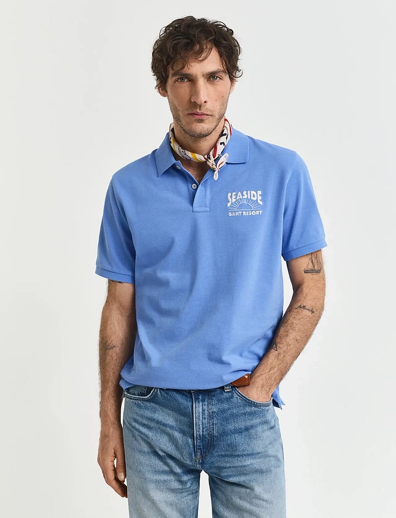 Gant - GRAPHIC SS POLO - kurzärmelig - perfect blue - 0