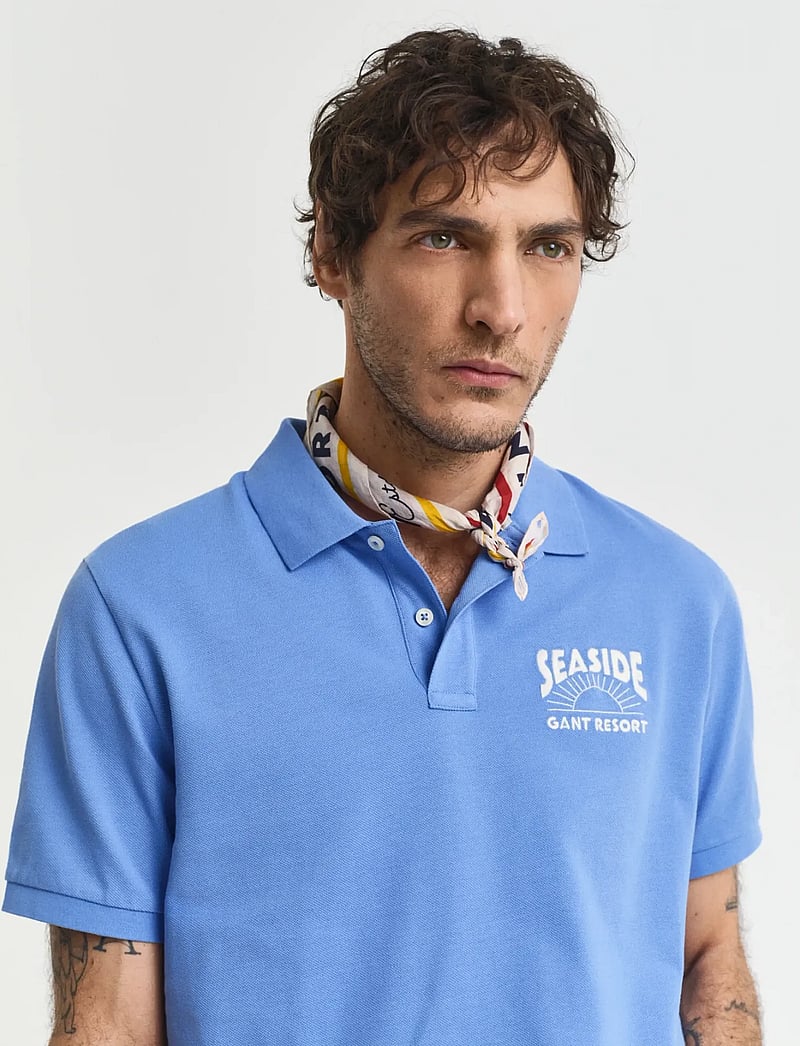 Gant - GRAPHIC SS POLO - kurzärmelig - perfect blue - 4
