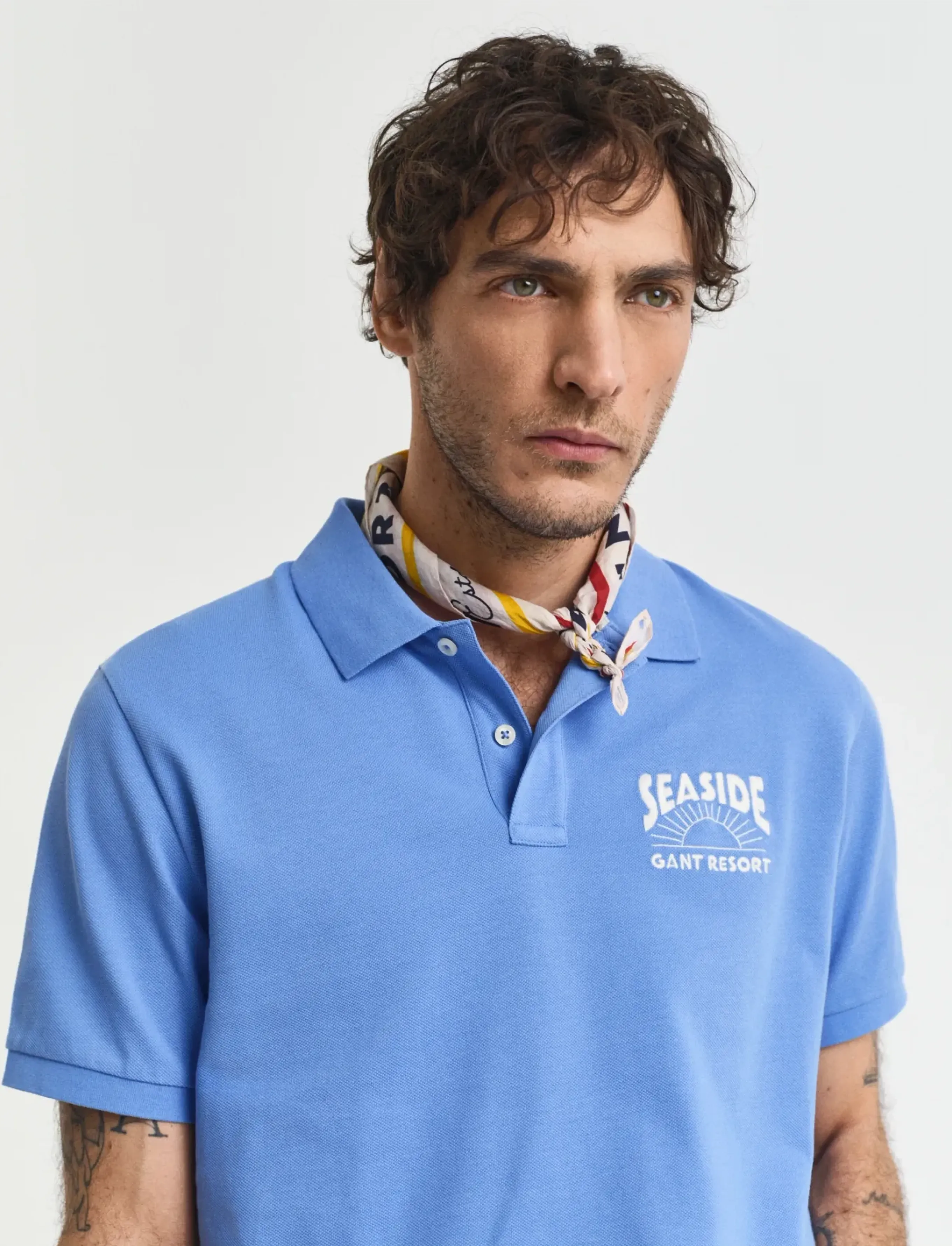 Gant - GRAPHIC SS POLO - short-sleeved polos - perfect blue - 4