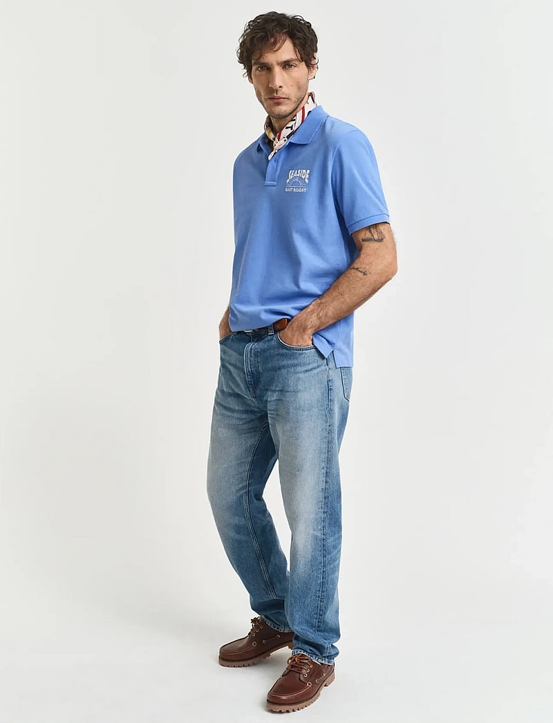 Gant - GRAPHIC SS POLO - kurzärmelig - perfect blue - 5