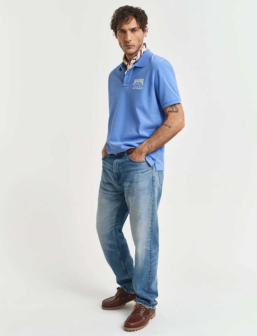 Gant - GRAPHIC SS POLO - kurzärmelig - perfect blue - 5