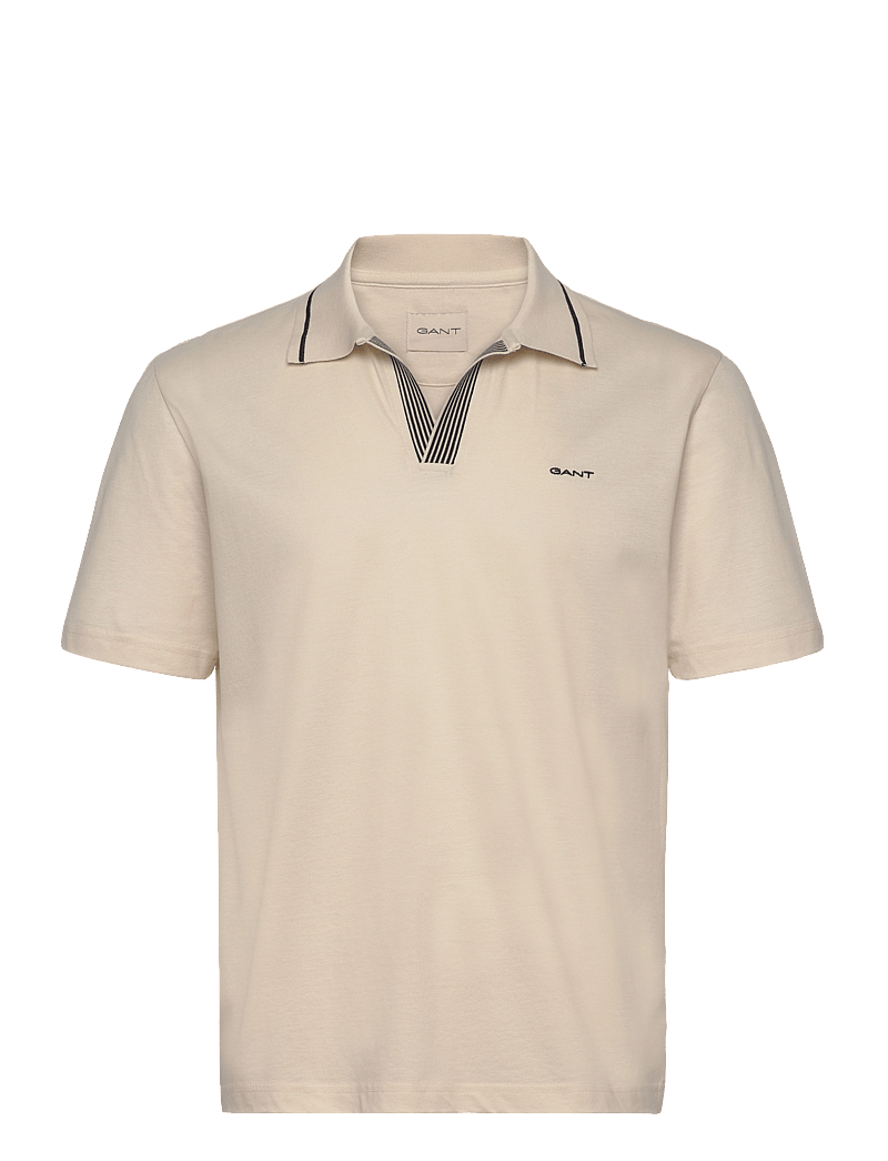 GANT - TIPPING POLO - kortermede - cream - 0