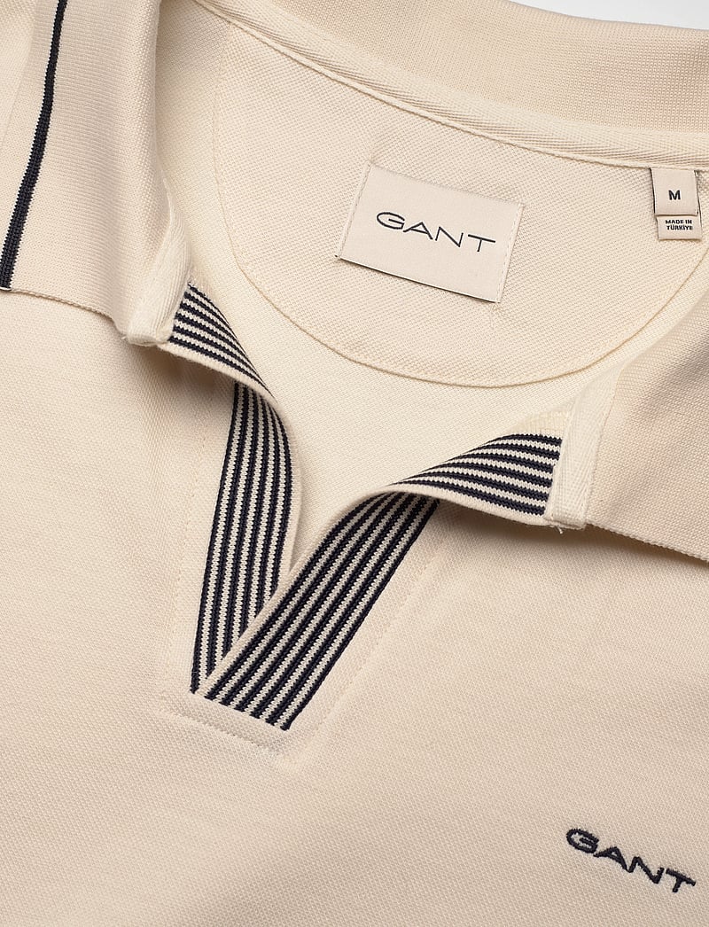 GANT - TIPPING POLO - kortermede - cream - 2