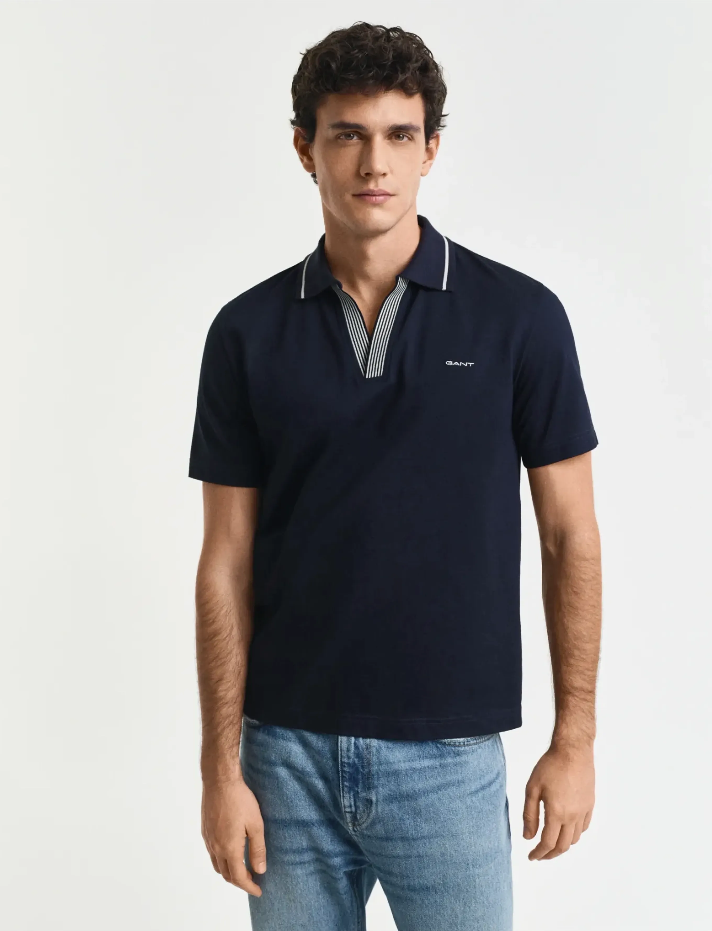 GANT TIPPING POLO - Clothing - EVENING BLUE / navy