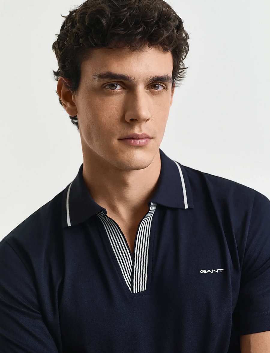 Gant - TIPPING POLO - kurzärmelig - evening blue - 4