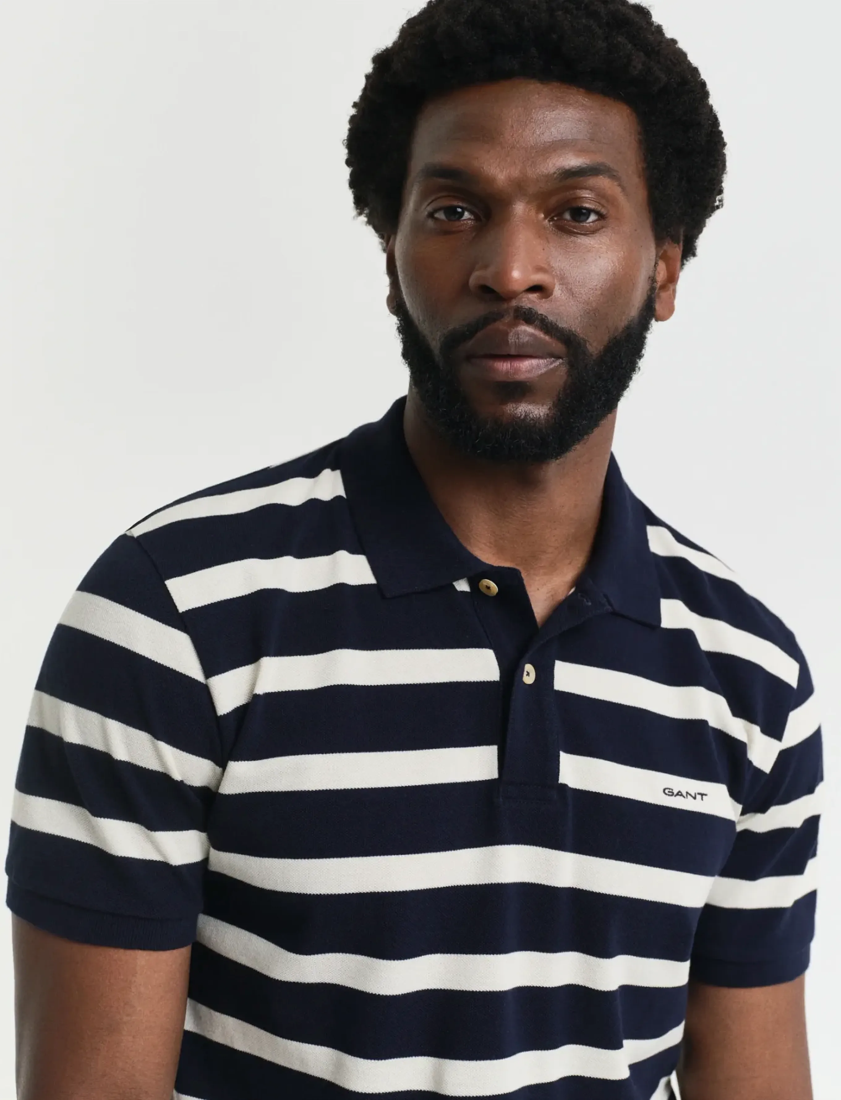 Gant - STRIPED POLO - kurzärmelig - evening blue - 4