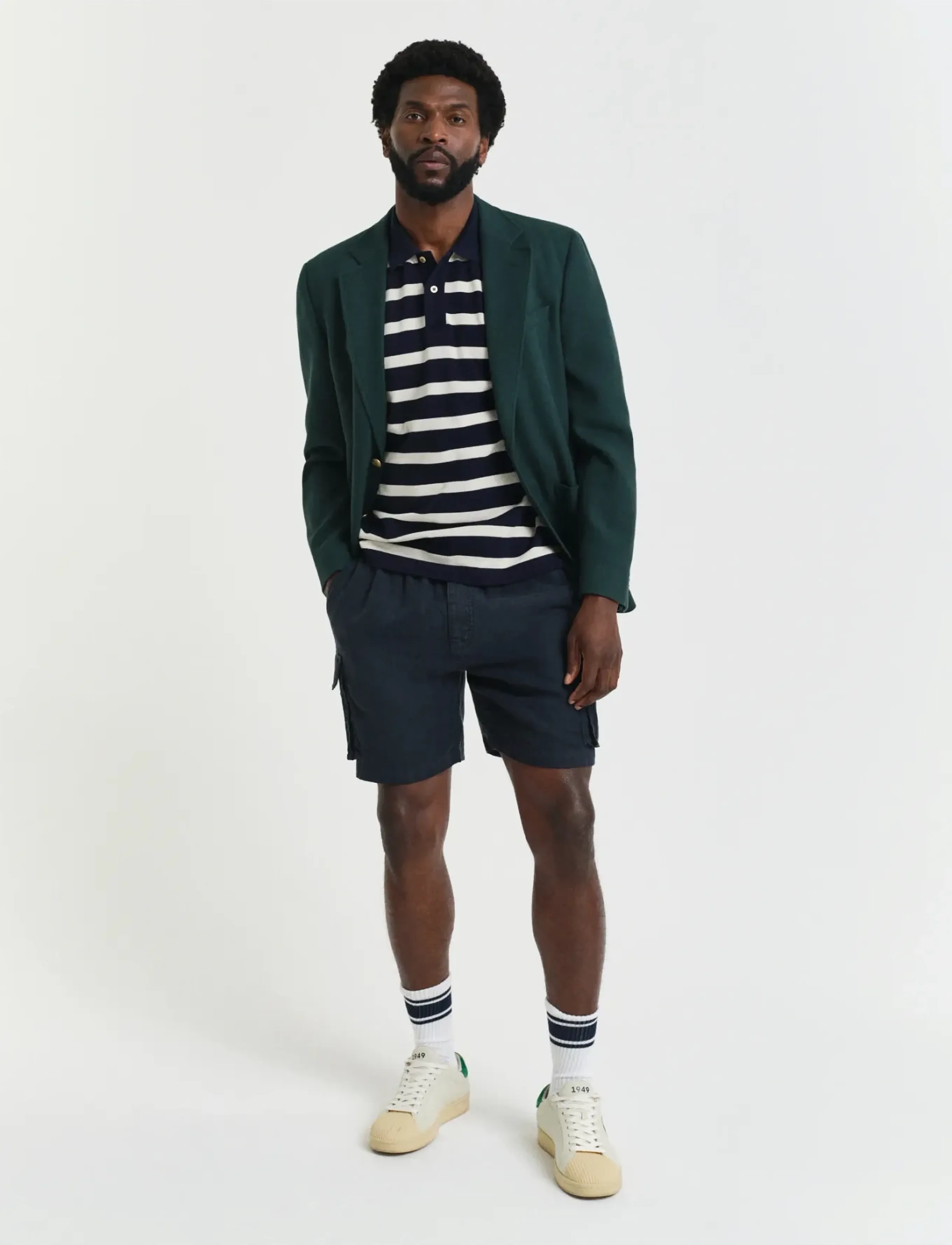 Gant - STRIPED POLO - kurzärmelig - evening blue - 5