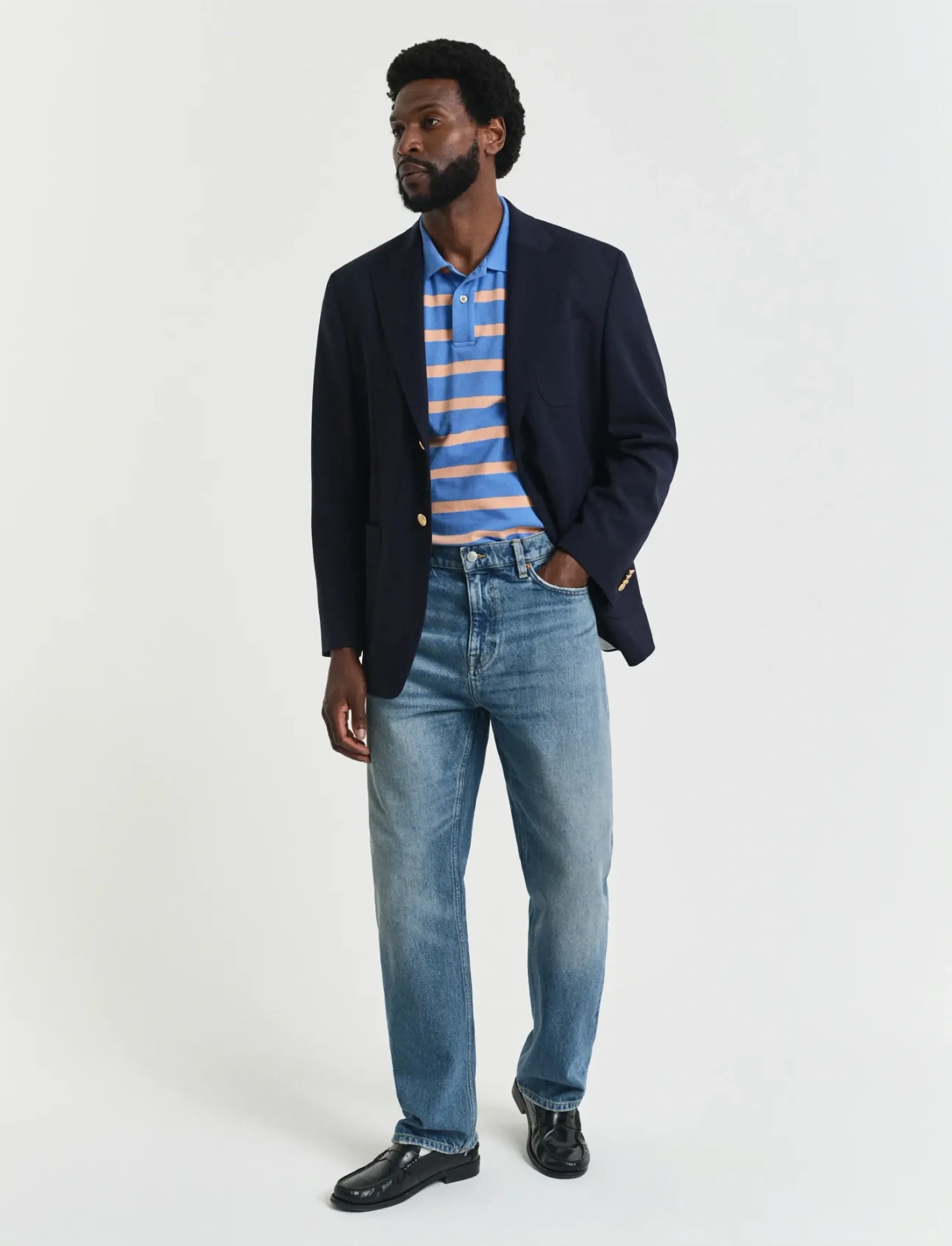 Gant - STRIPED POLO - perfect blue - 5