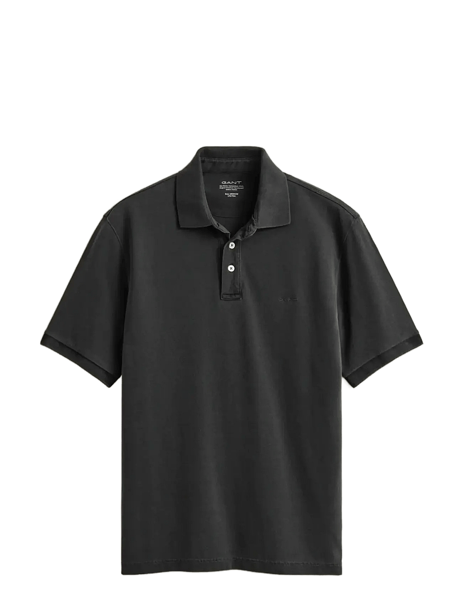 Gant - SUNFADED SS POLO - short-sleeved polos - black - 1