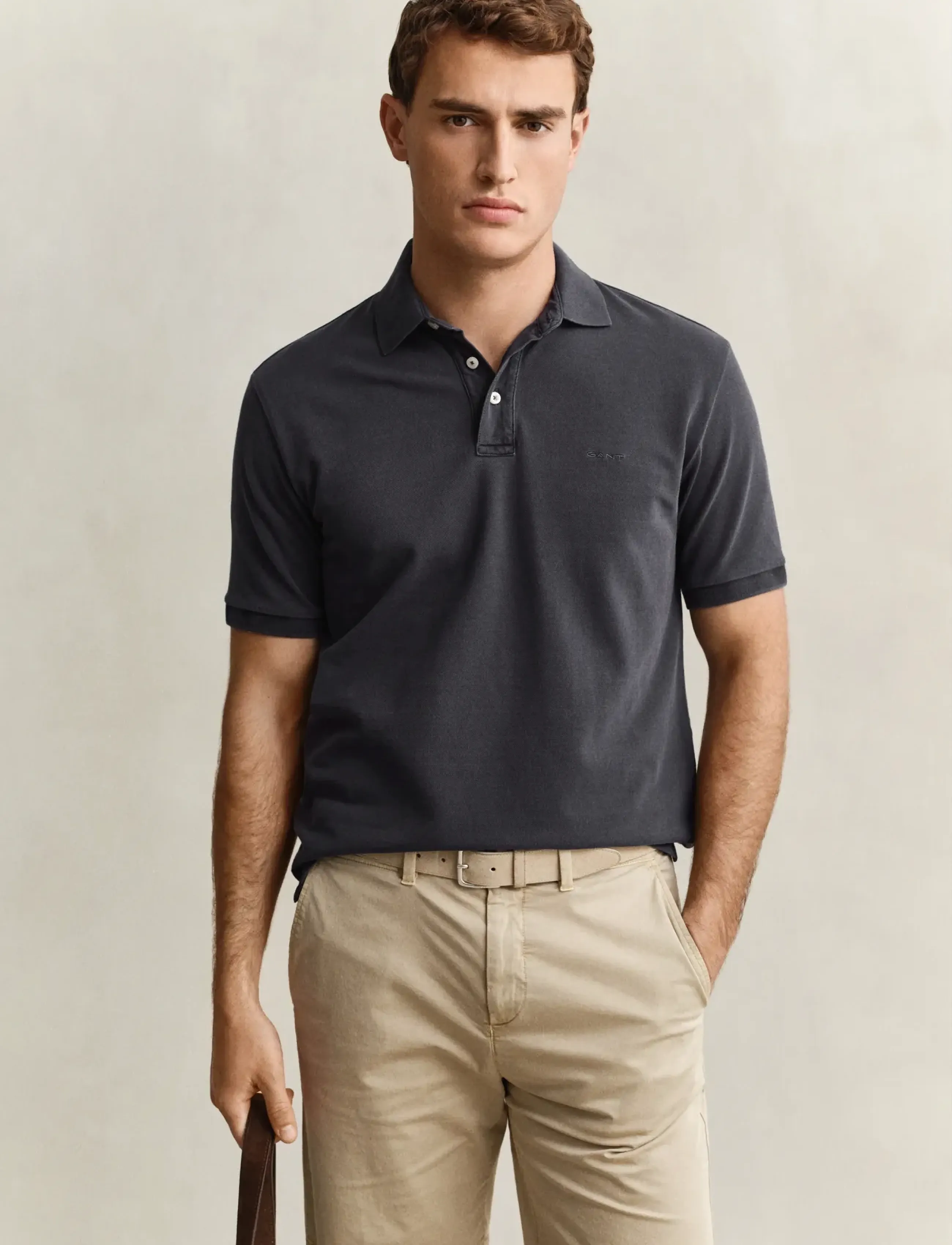 GANT SUNFADED SS POLO - GANT - BLACK / black