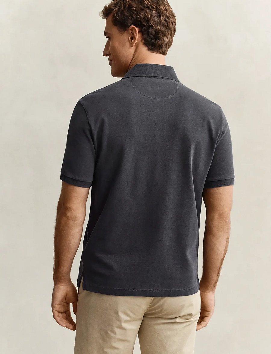 Gant - SUNFADED SS POLO - short-sleeved polos - black - 2