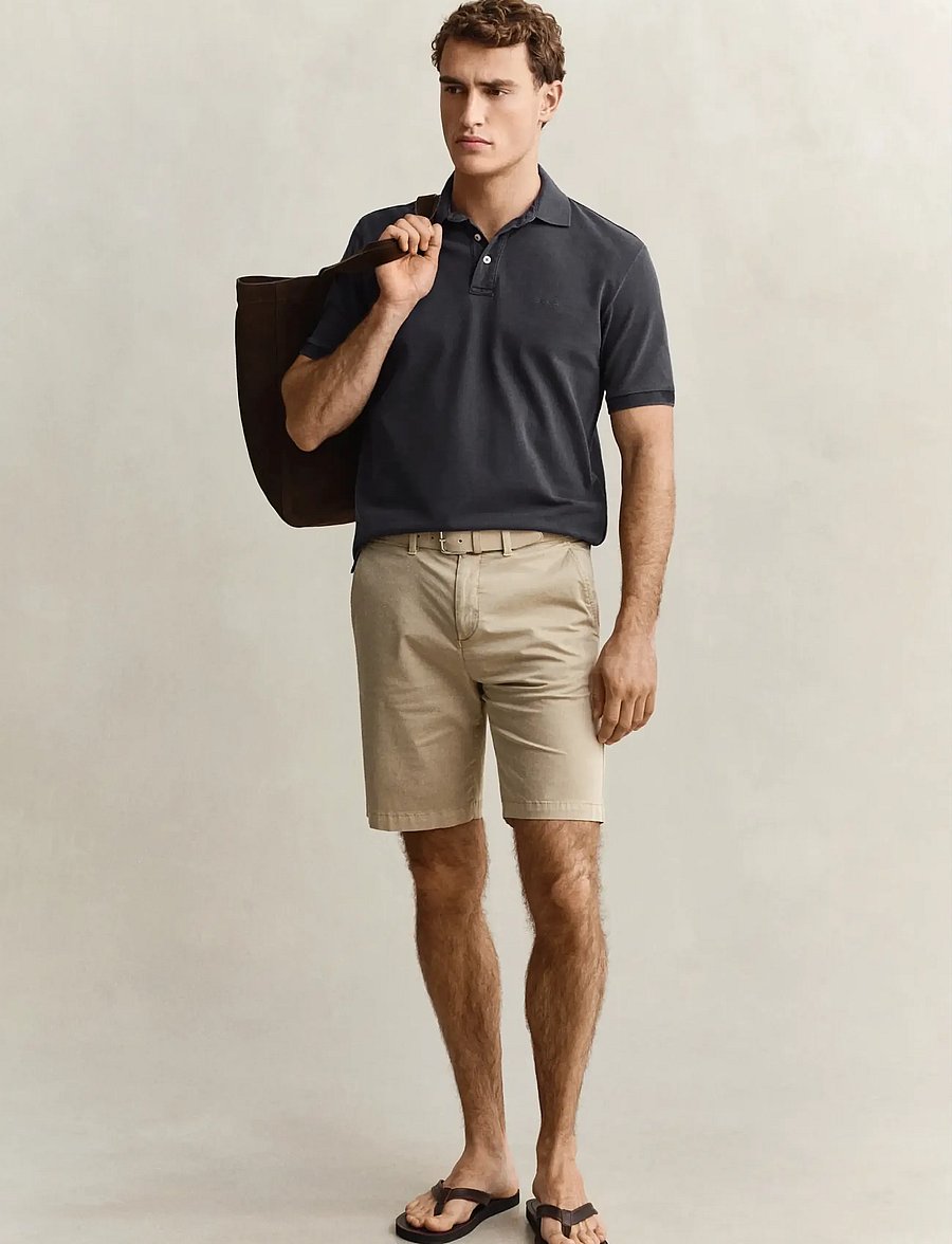 Gant - SUNFADED SS POLO - short-sleeved polos - black - 4