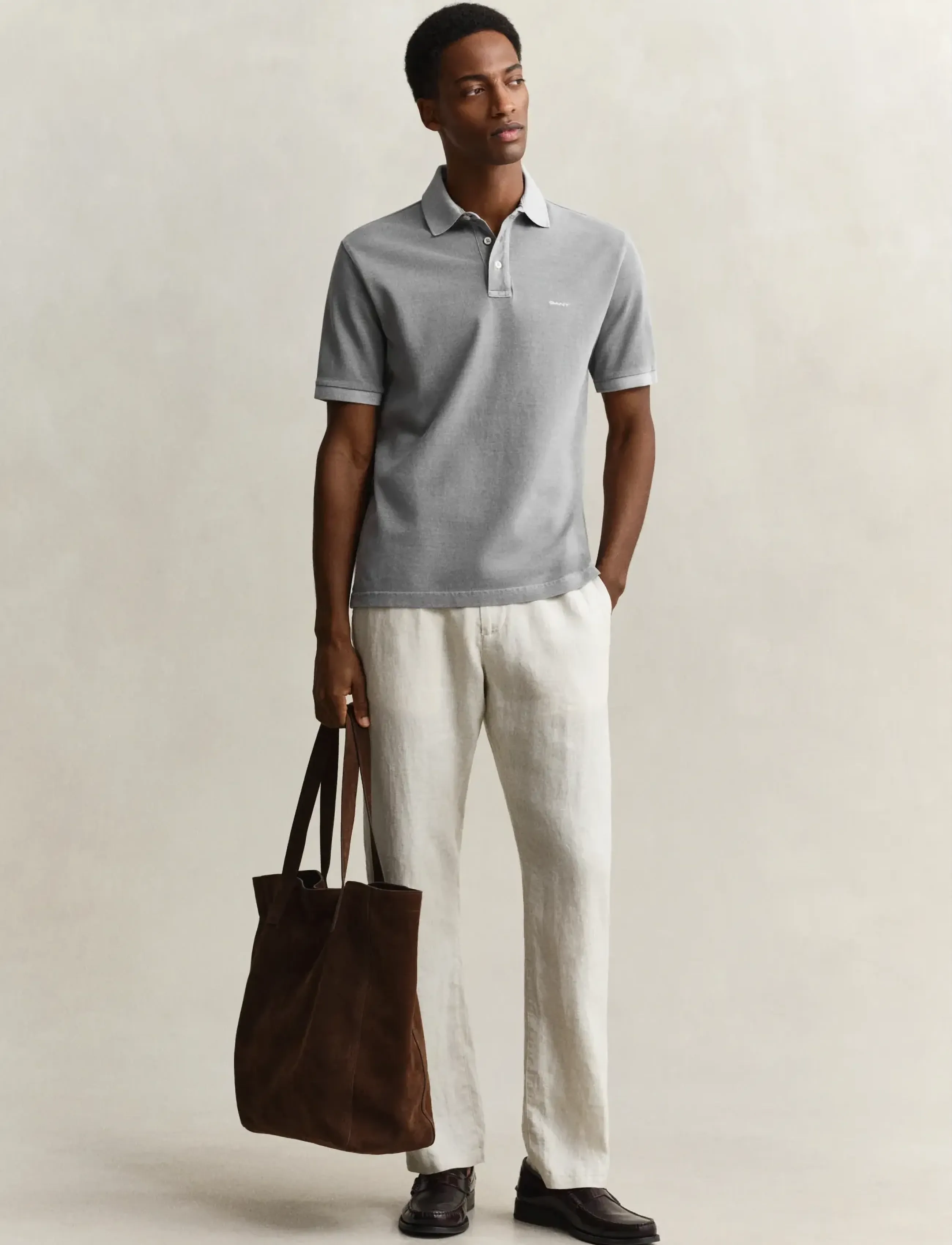 Gant - SUNFADED SS POLO - short-sleeved polos - ceramic grey - 4