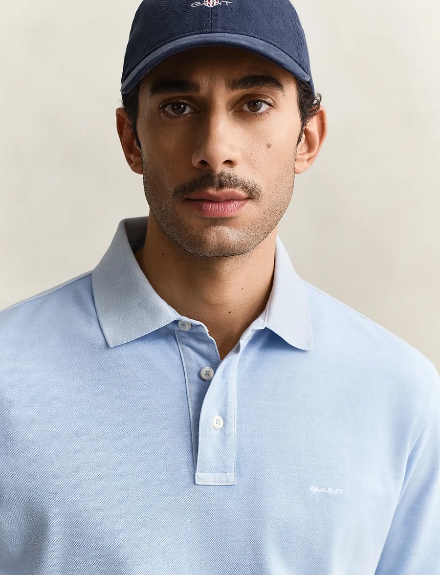 Gant - SUNFADED SS POLO - lühikeste varrukatega polod - fresh blue - 4