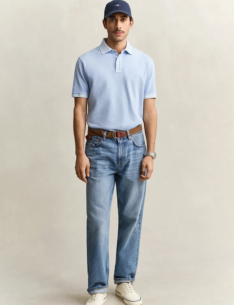 Gant - SUNFADED SS POLO - lühikeste varrukatega polod - fresh blue - 5